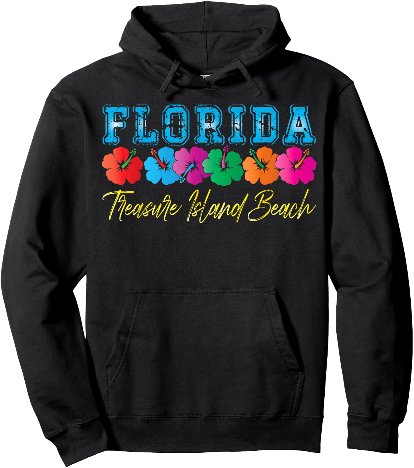 Florida Treasure Island Beach Family Vacation Souvenir Hoodie - Hoodie | Black