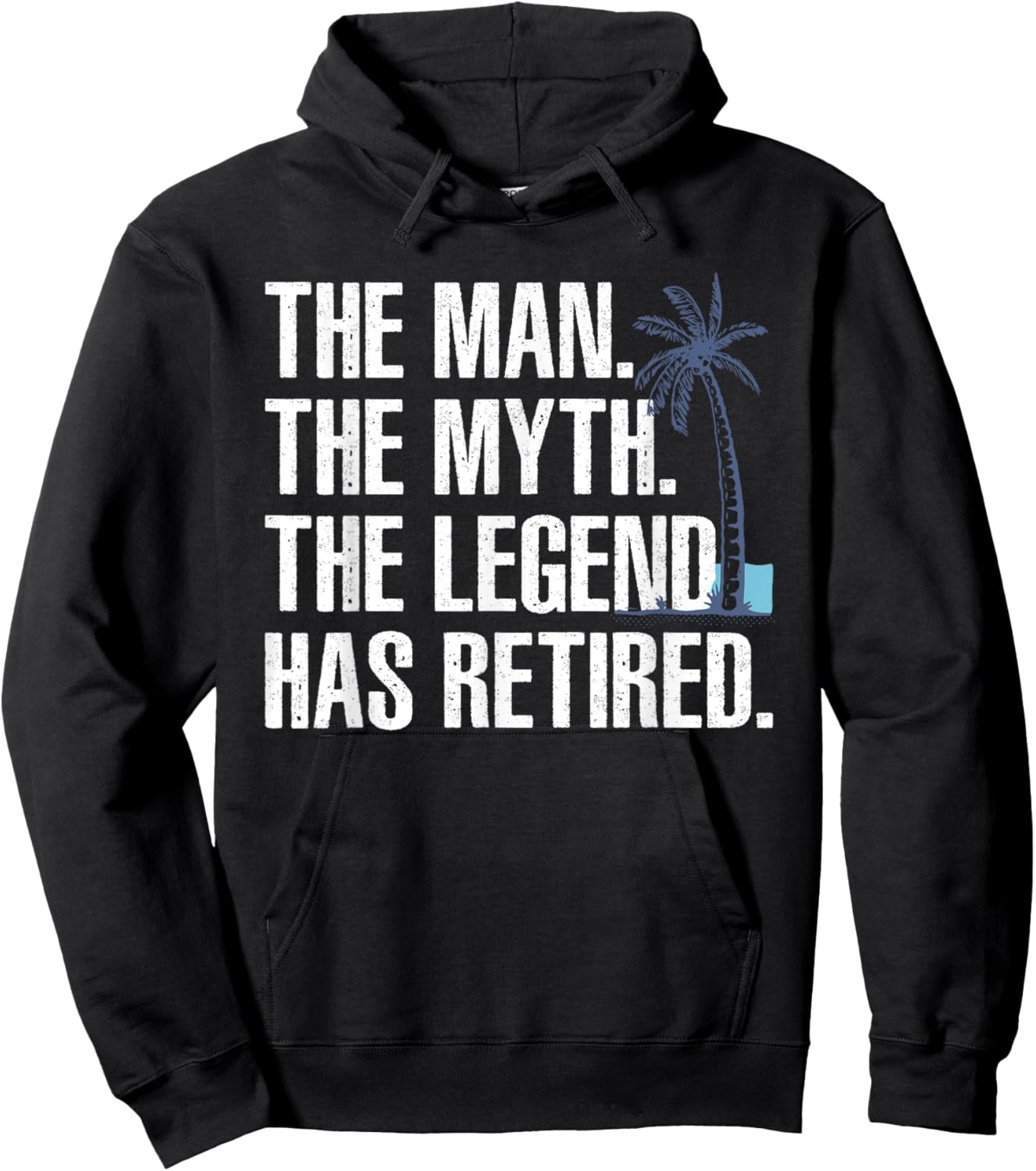 Cool Retirement Grandpa Dad Retired Man Myth Legend Hoodie - Hoodie | Black