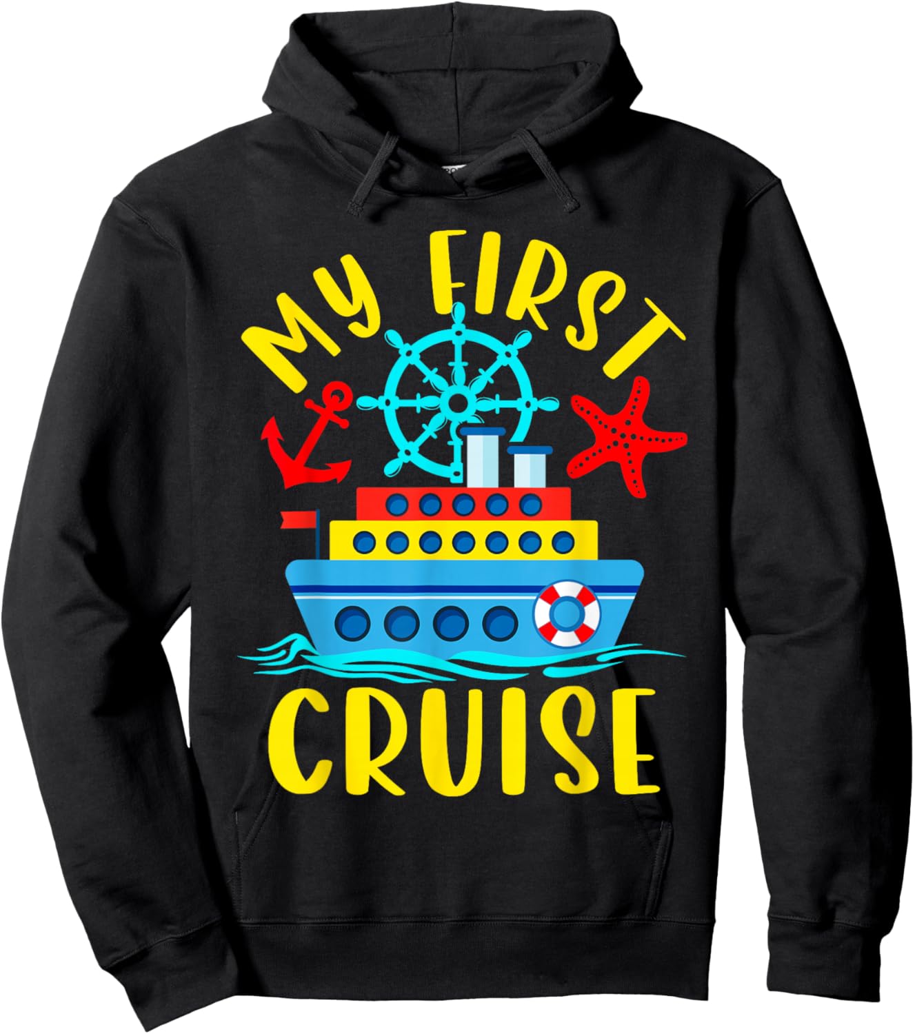 My First Cruise Shirt Kids Cruise Cute Cruise Ship Hoodie - Hoodie | Black