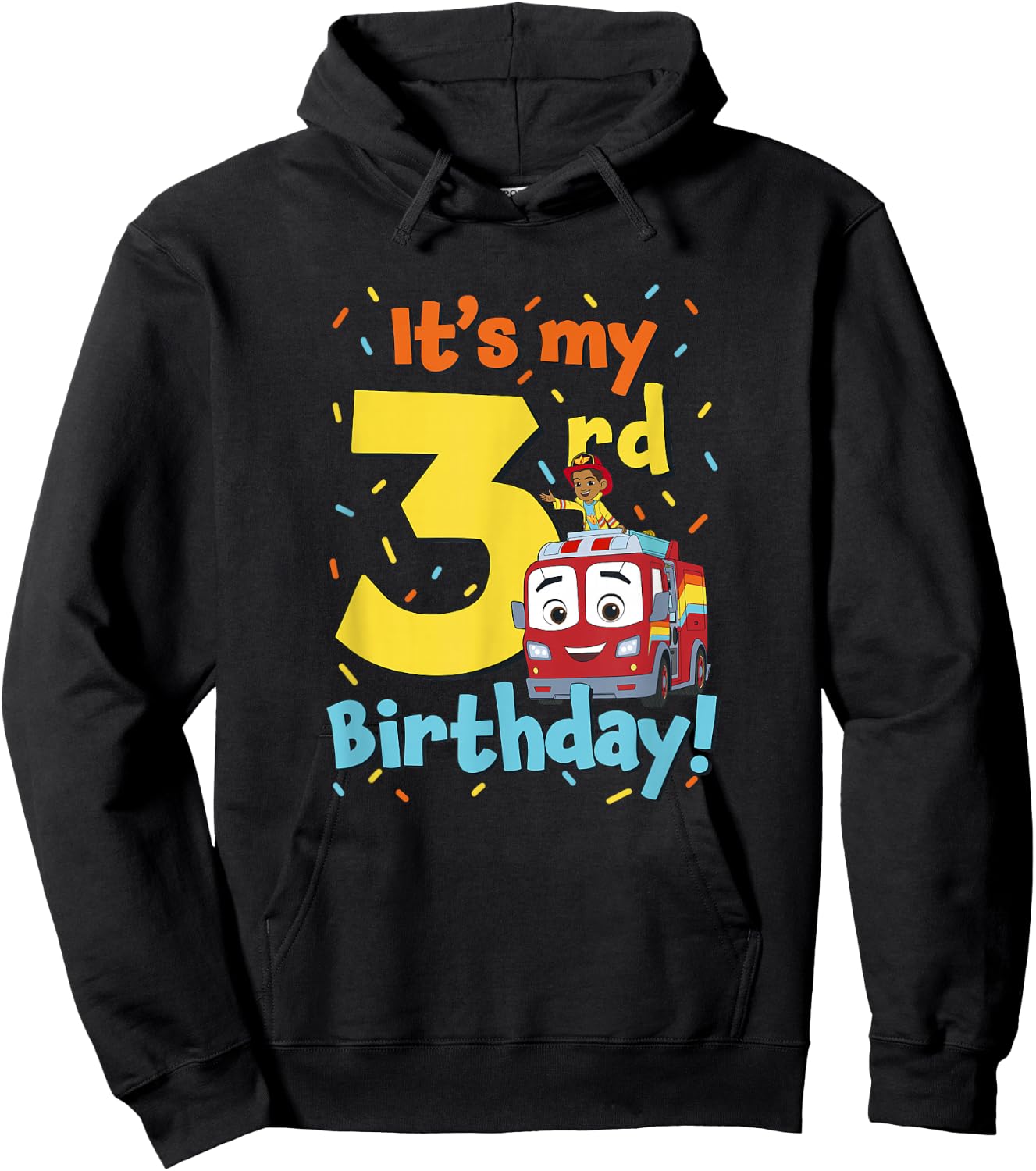Disney Firebuds It's My 3rd Birthday! Flash & Bo Celebration Hoodie - Hoodie | Black