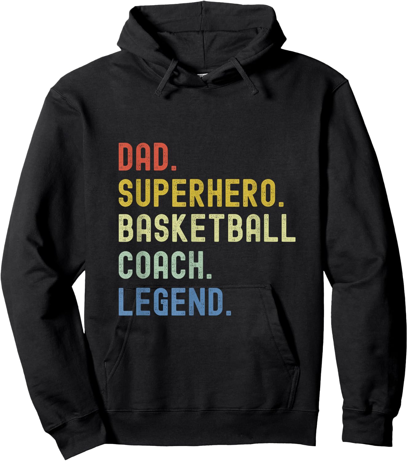 Basketball coach dad coaching basketball Hoodie - Hoodie | Black