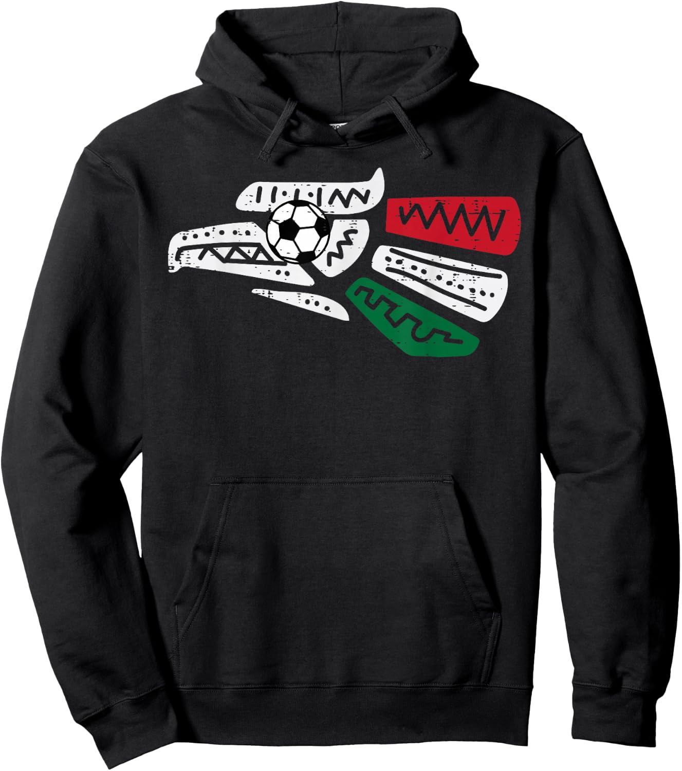 Mexican Eagle Mexico Soccer Ball Men Women Boys Girls Kids Hoodie - Hoodie | Black