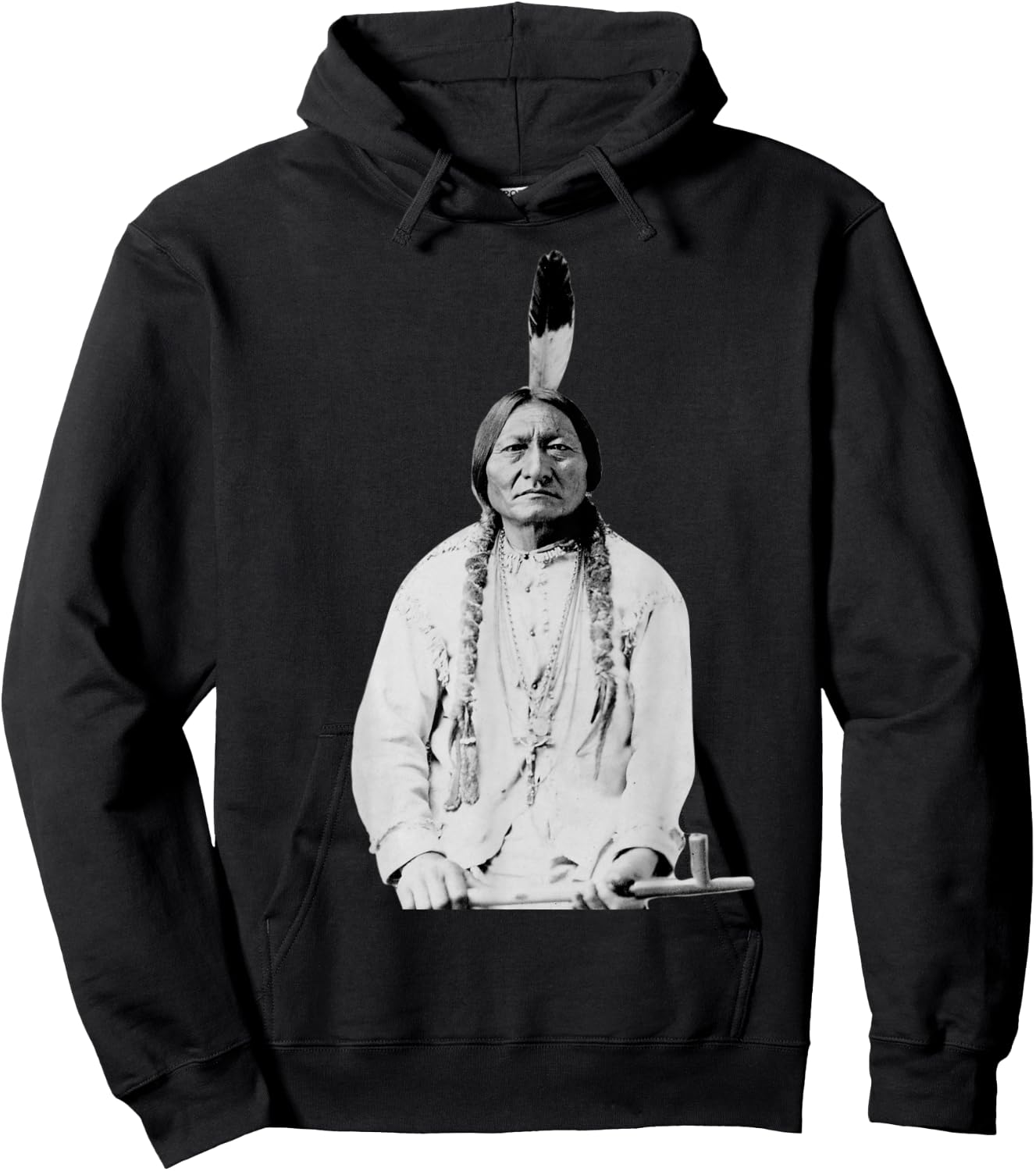 Sitting Bull Native American Indian Chief Lakota Sioux Hoodie - Hoodie | Black