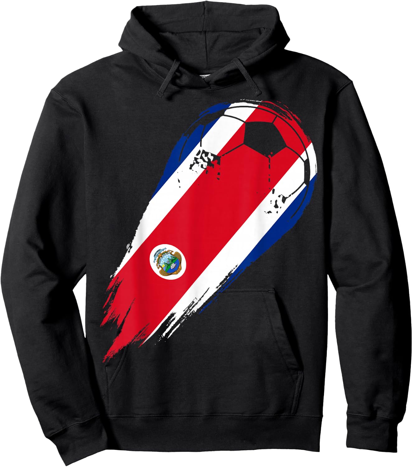 Soccer Country Flag of Costa Rica Hoodie - Hoodie | Black