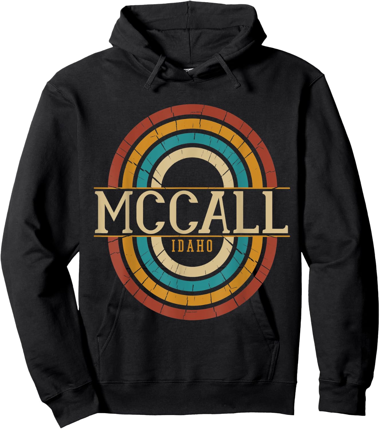 Vintage Retro McCall Idaho ID Women Men Souvenirs Hoodie - Hoodie | Black