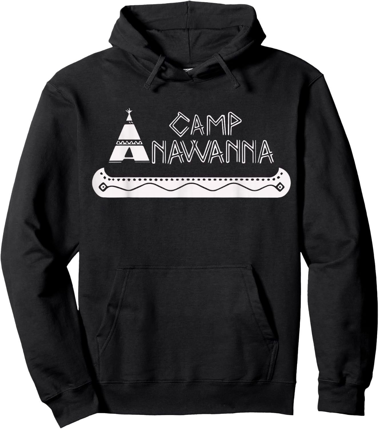 Camp Anawanna Vintage - -Adults - Black - Small - Short Sleeve - Vintage Hoodie - Hoodie | Black