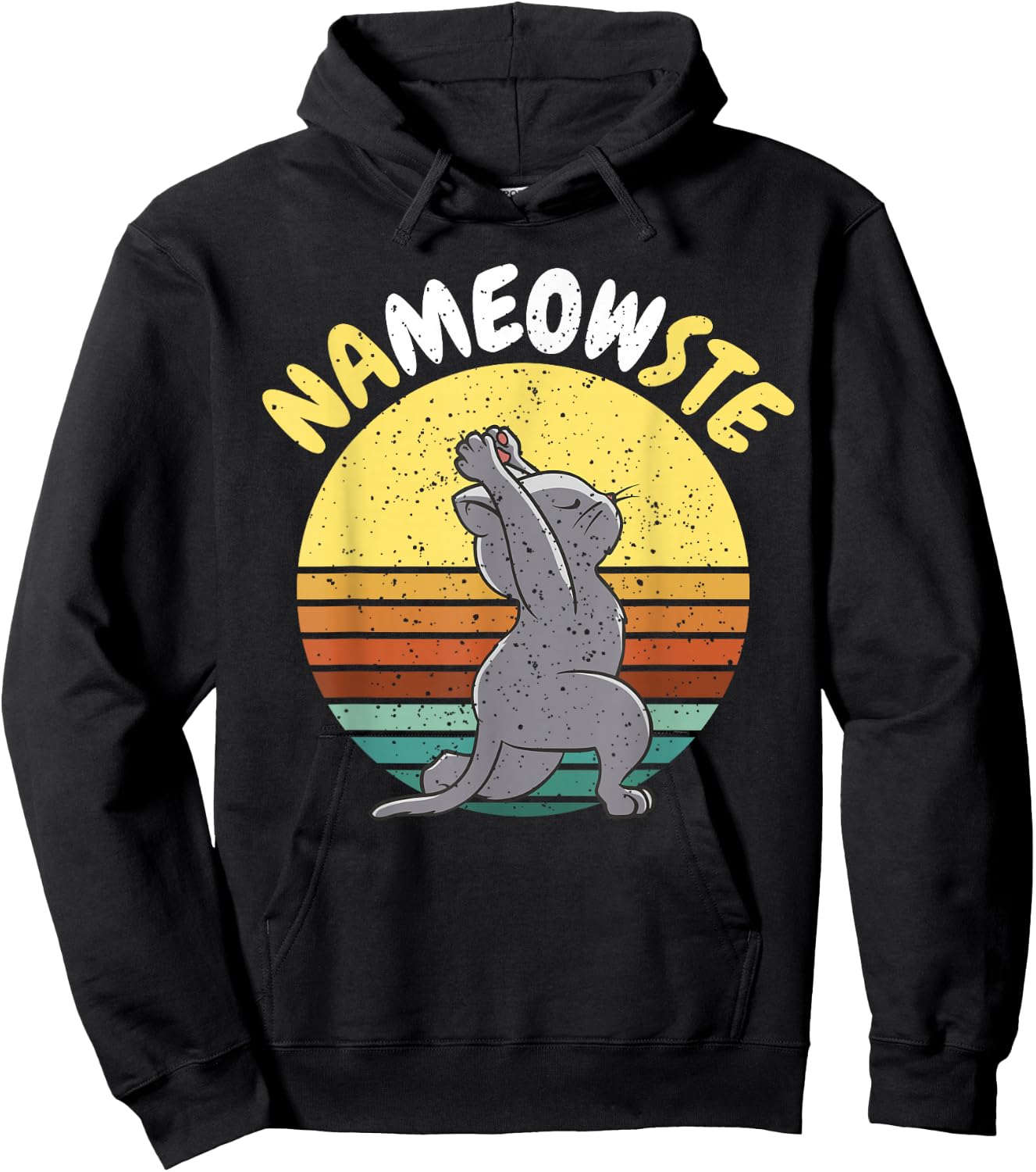 Yogi - Yoga & Cats Namaste Nameowste - Yoga Hoodie - Hoodie | Black