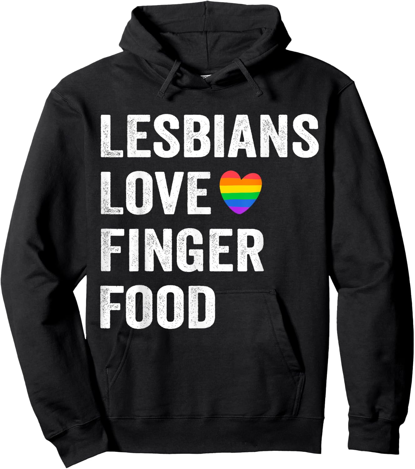 Lesbians Love Finger Food funny Lesbian Hoodie - Hoodie | Black