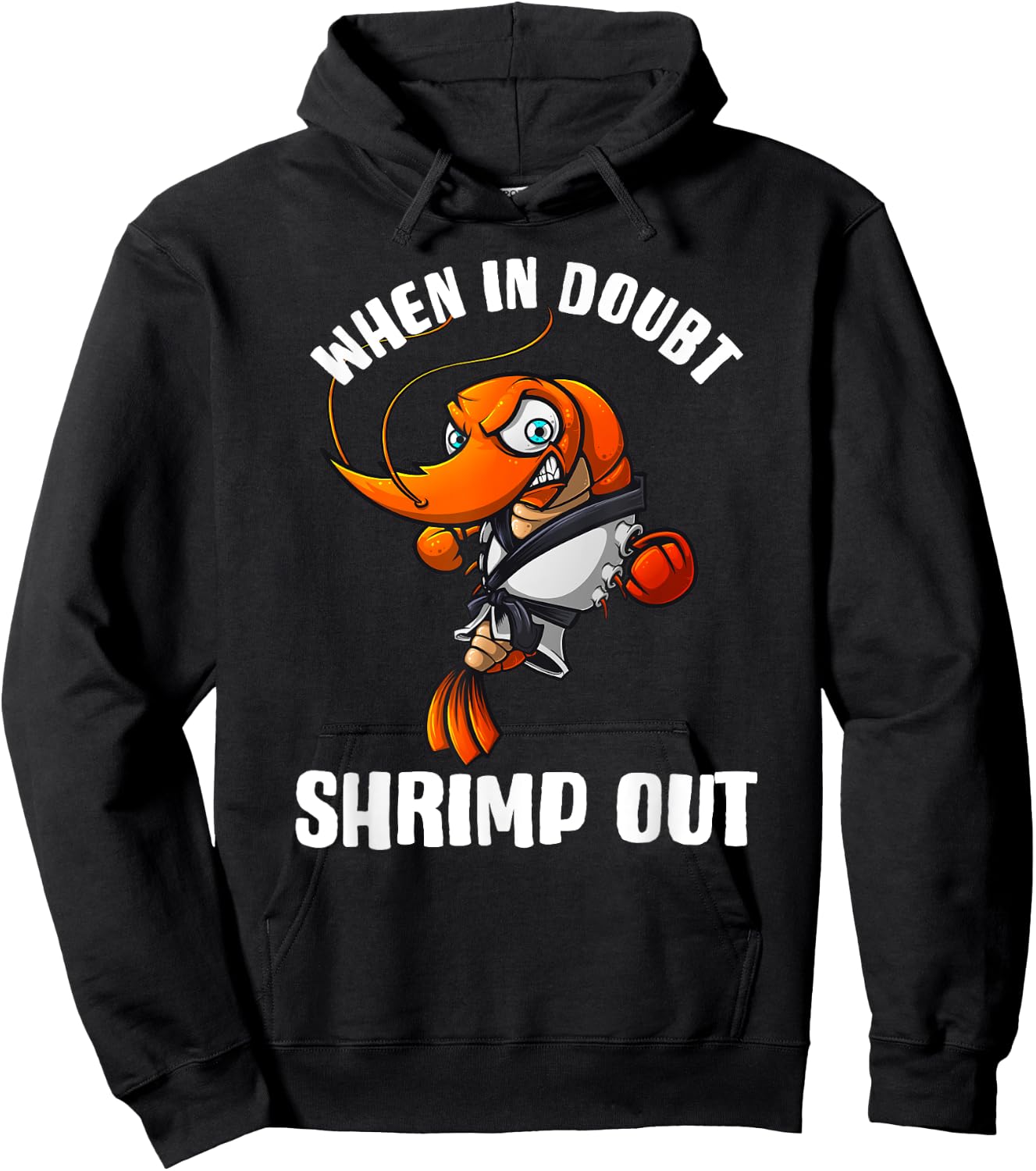 Funny Jiu Jitsu Gift Women Kids Brazilian BJJ Shrimp Hoodie - Hoodie | Black