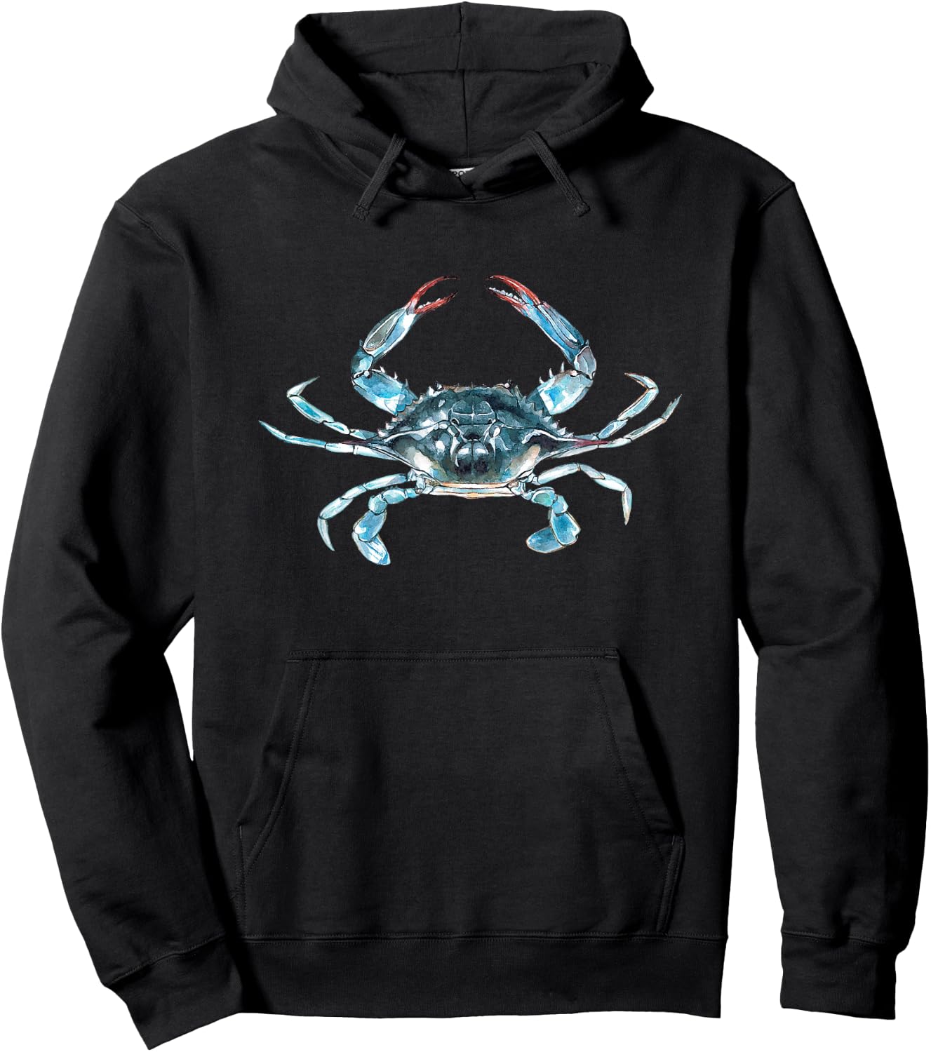 Blue Crab Portrait Hoodie - Hoodie | Black