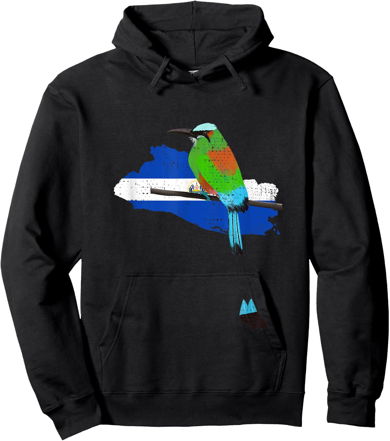 El Salvador Salvadoran Coat Salvadorian Gifts Torogoz Bird Hoodie - Hoodie | Black