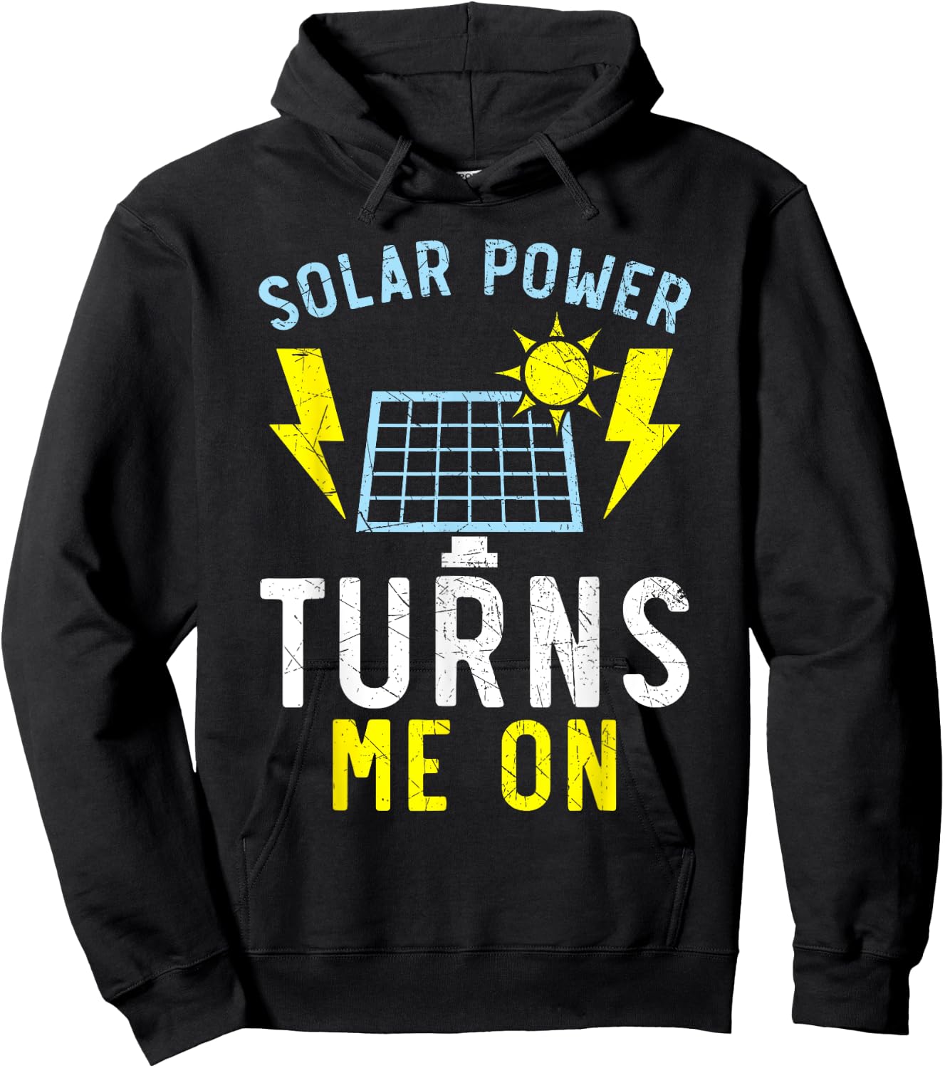 Solar Power Turns Me On Renewable Energy Solar Panel Hoodie - Hoodie | Black