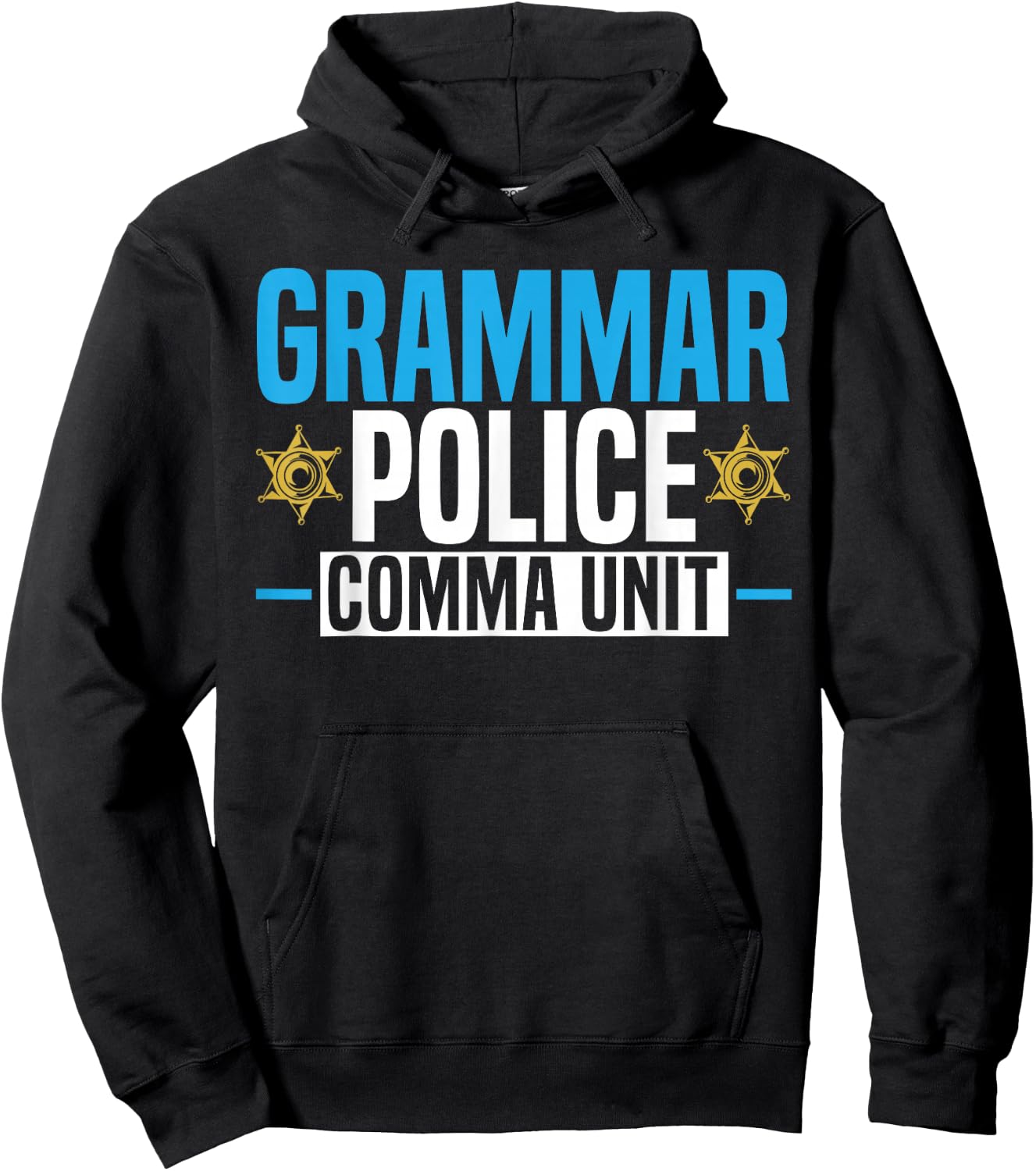 Grammar Police Comma Unit English Teacher Grammar Teacher Women Hoodie - Hoodie | Black