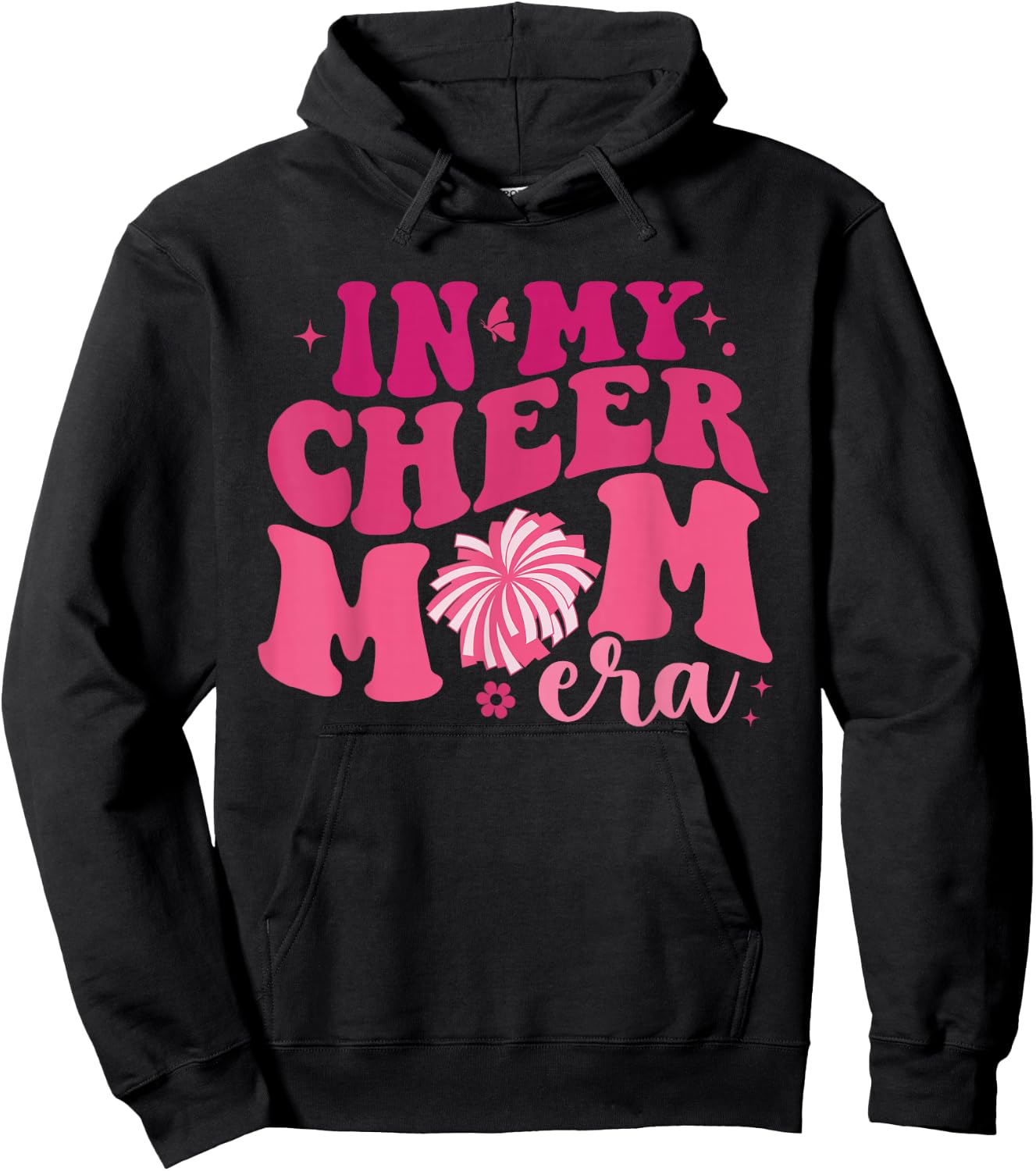 In My Cheer Mom Era Cheerleading Football Cheer Mom Life Hoodie - Hoodie | Black