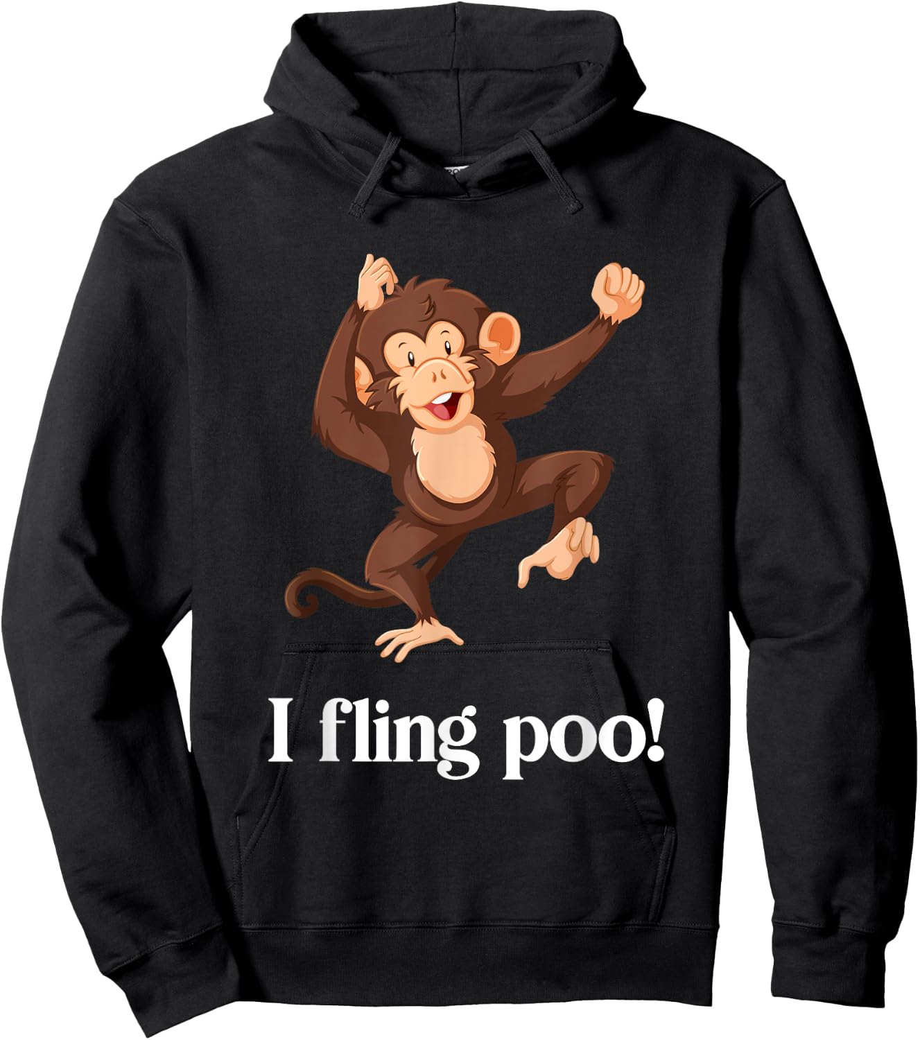 I fling poo monkey Hoodie - Hoodie | Black