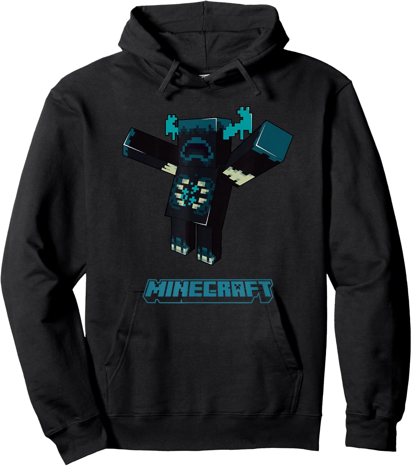Minecraft Sculk Shrieker's Hostile Mob Warden Attack Hoodie - Hoodie | Black