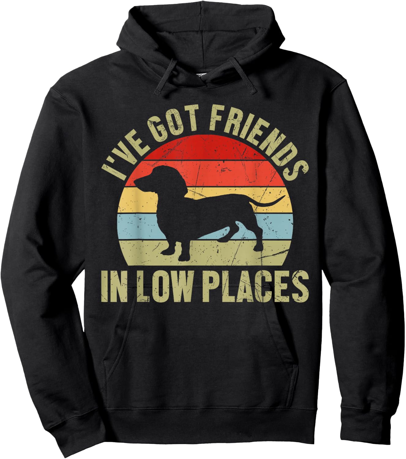 I've Got Friends In Low Places Dachshund Hoodie - Hoodie | Black