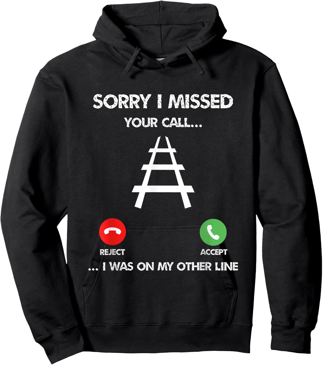Railroad train Missed Calling & model railroad Funny Hoodie - Hoodie | Black