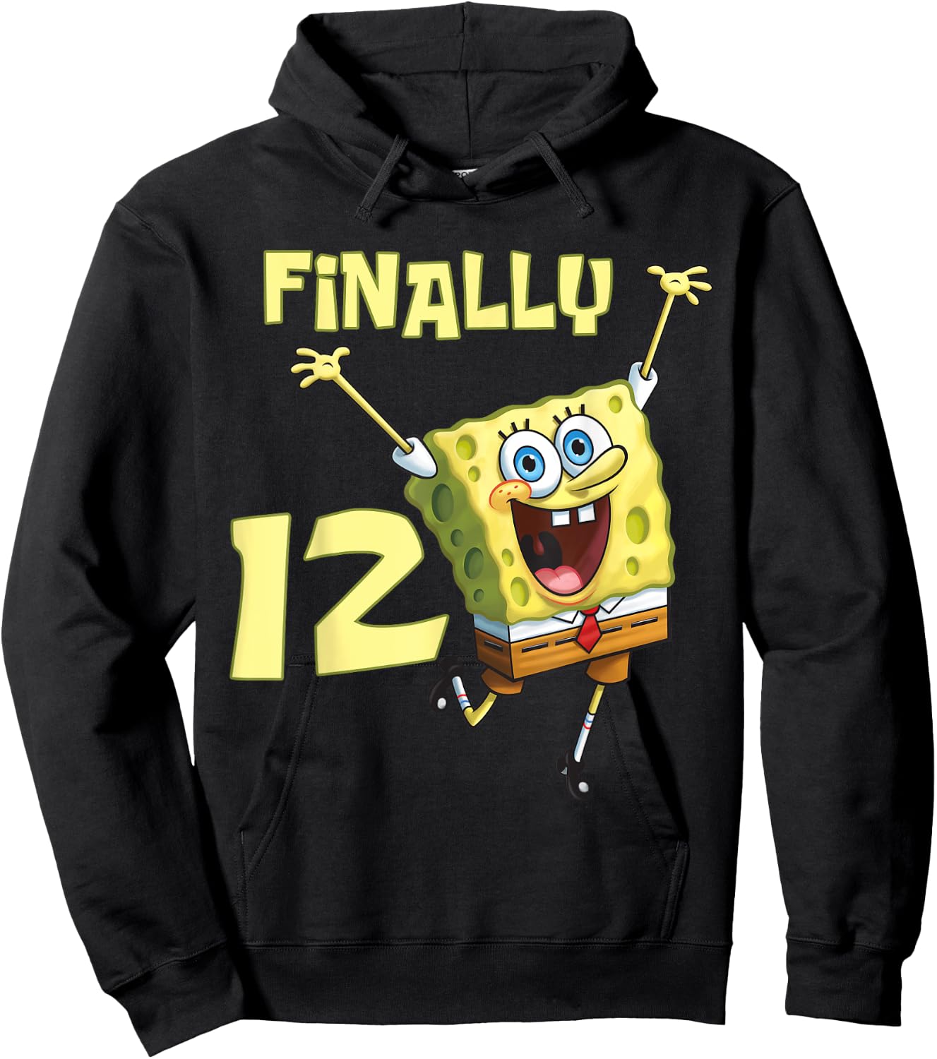 Mademark x SpongeBob SquarePants - Original SpongeBob Square Pants - 12th Birthday. Finally 12. Hoodie - Hoodie | Black