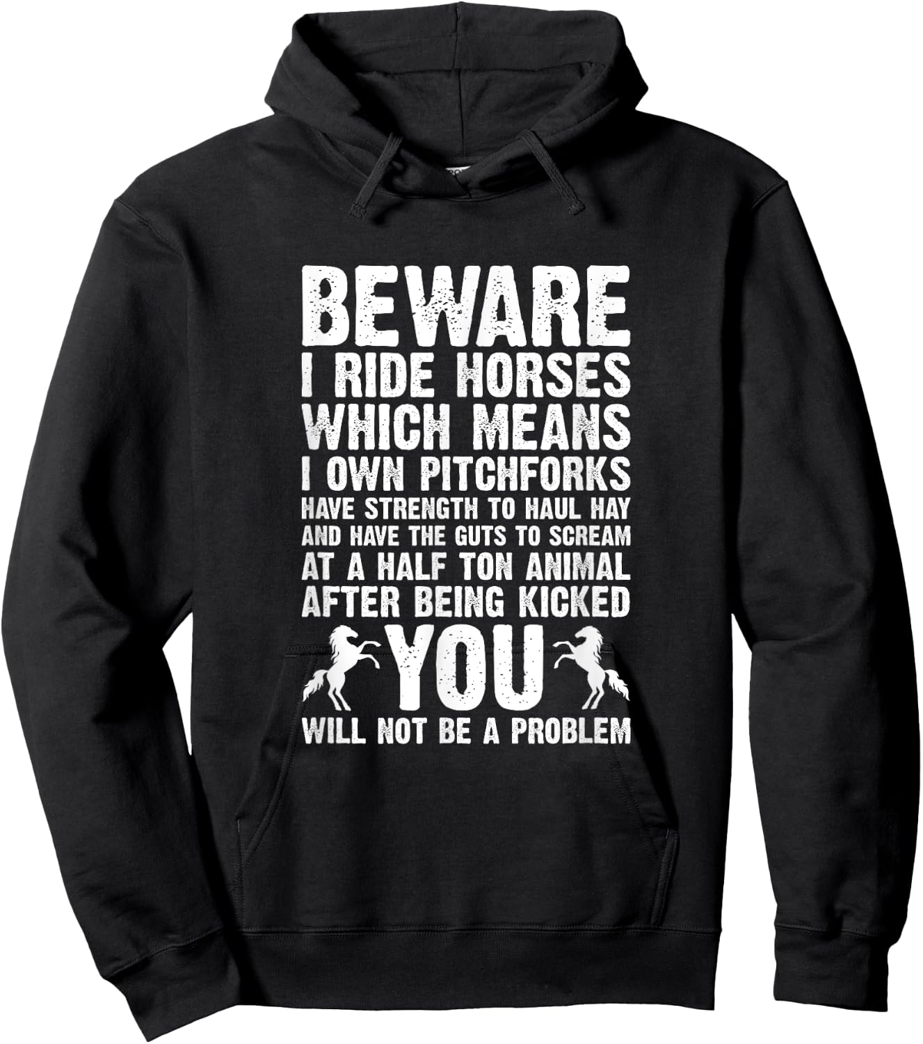 Horse Quote Horses Horseback Riding Equestrian Horse Hoodie - Hoodie | Black