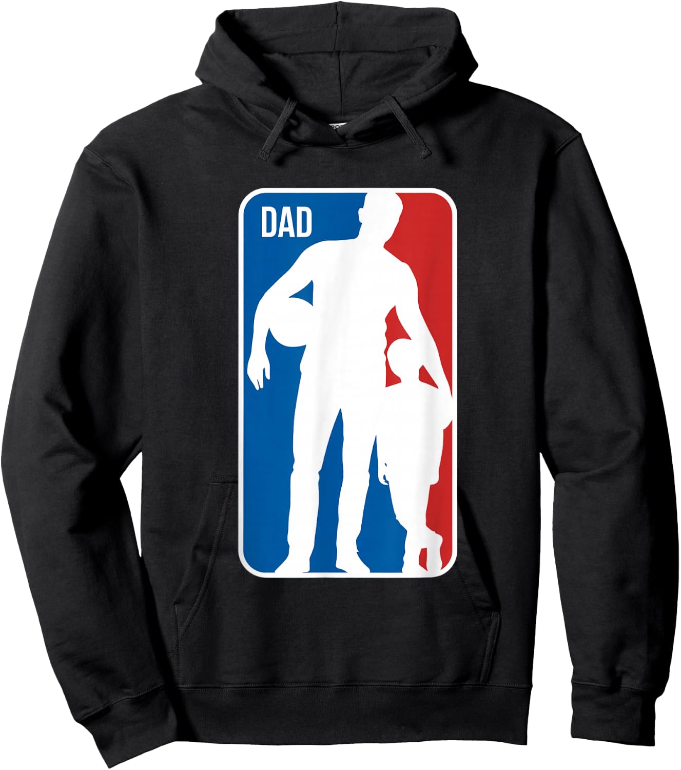 Dad Sports Logo Basketball Dad Son Silhouette Fathers Day Hoodie - Hoodie | Black