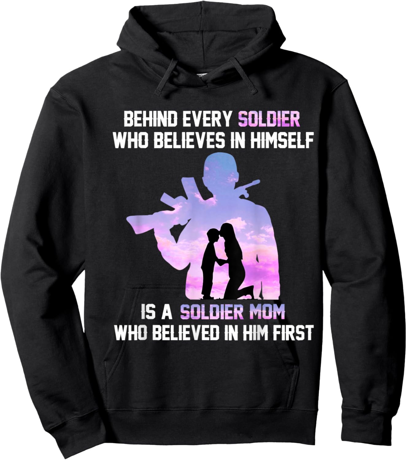 Proud Army Mom of Every Soldier Hero Hoodie - Hoodie | Black
