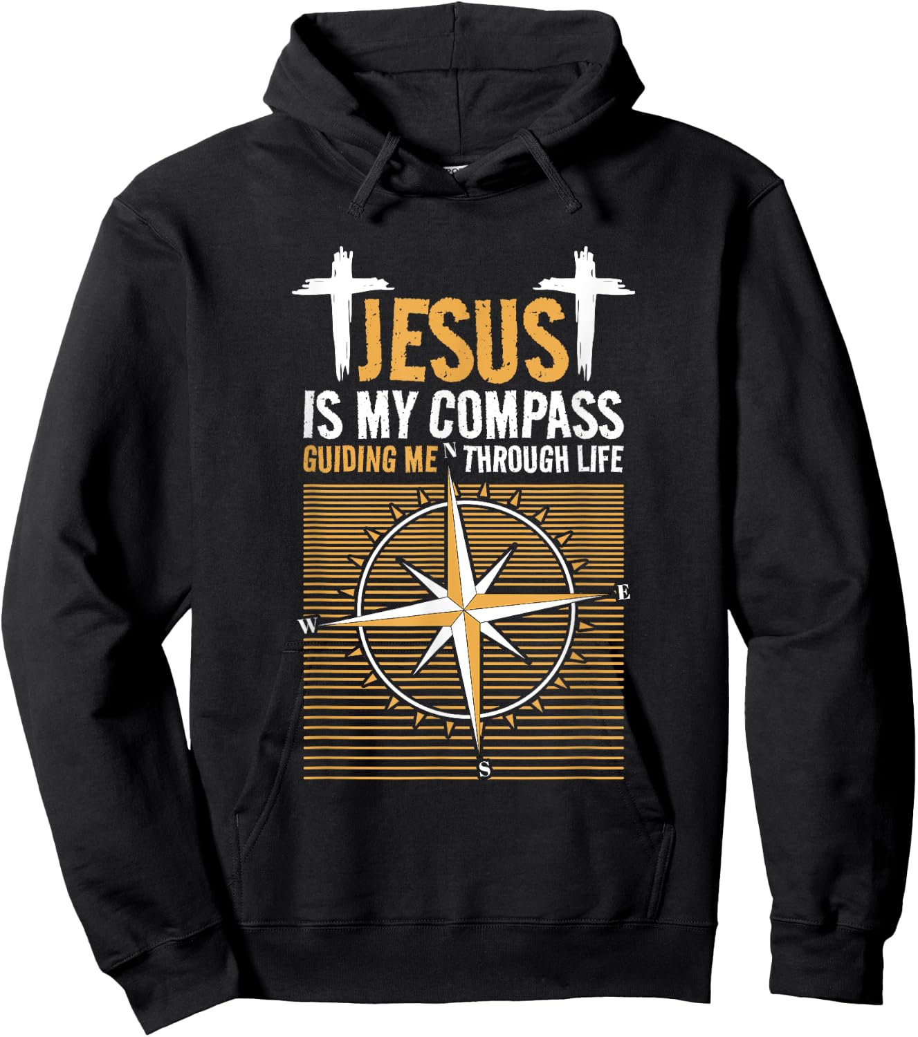 Jesus Is My Compass Guiding Me Through Life, Christian Faith Hoodie - Hoodie | Black