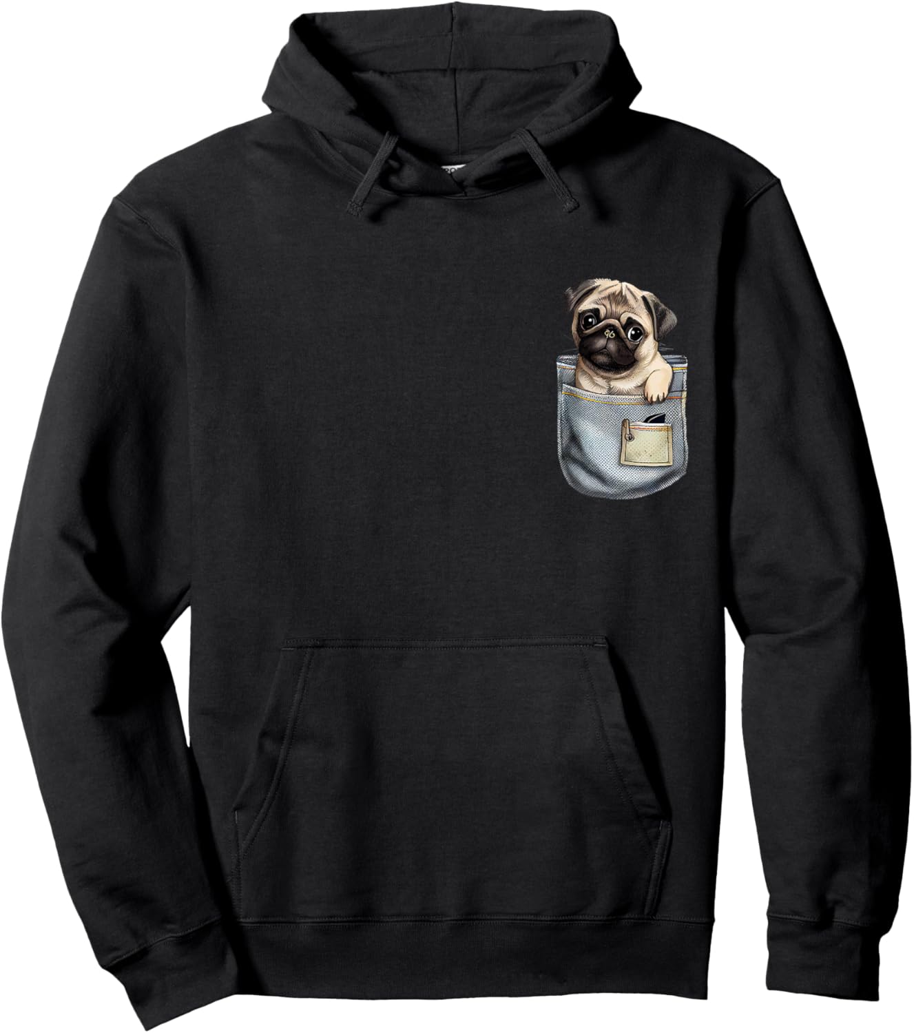 Baby Pug In A Pocket - Dog Breeder Pet Trainer Puppy Lover Women Girls Kids Hoodie - Hoodie | Black