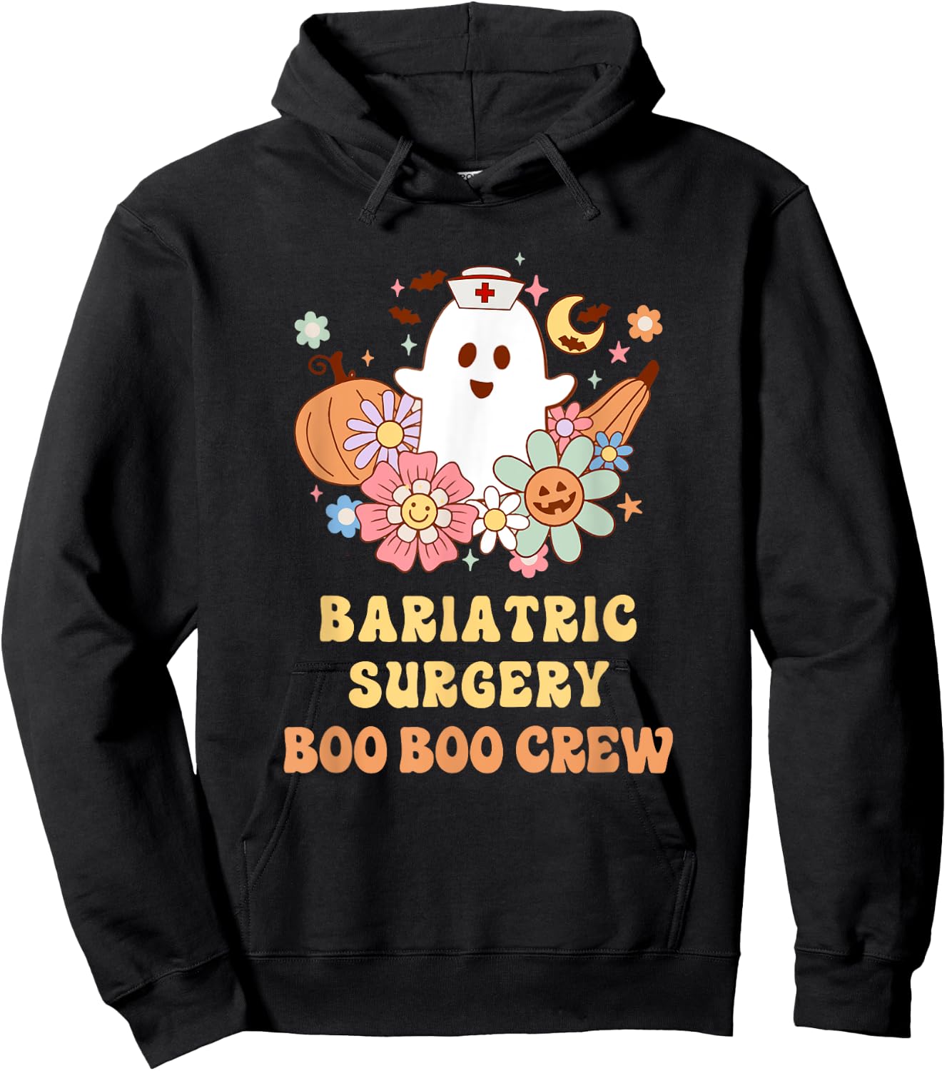 Bariatric Surgery Boo Boo Crew Nurse Halloween Hoodie - Hoodie | Black