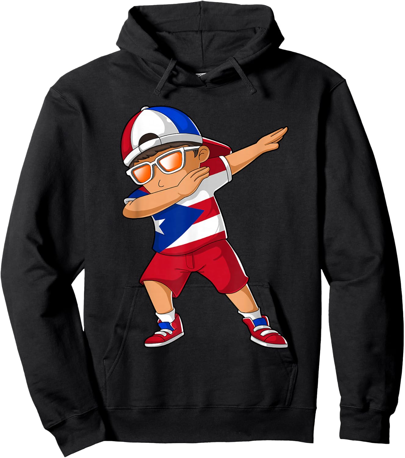 Puerto Rican Boy Puerto Rico Kid Patriotism Roots Heritage Hoodie - Hoodie | Black