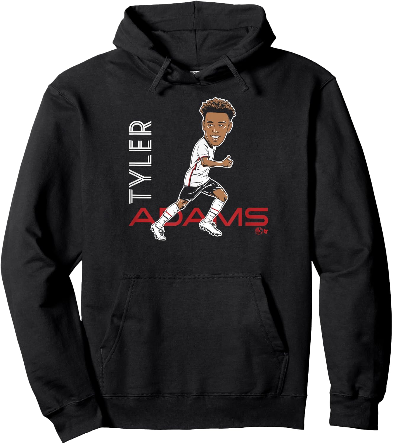 Tyler Adams - Caricature - United States Soccer Hoodie - Hoodie | Black