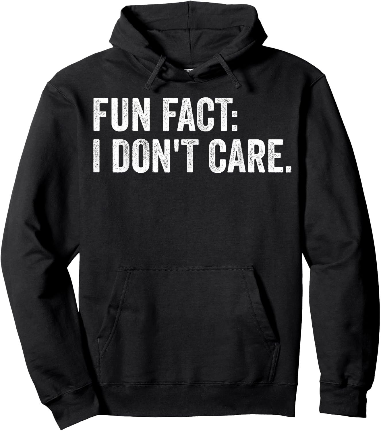 Fun Fact: I Don't Care.Women Men Funny Saying Sarcastic Hoodie - Hoodie | Black