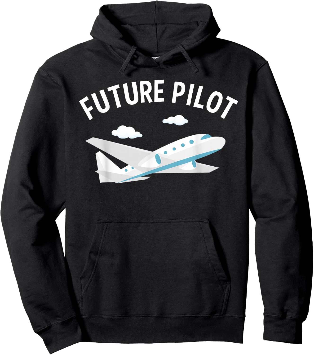 Funny Future Pilot Design For Kids Men Women Airplane Lovers Hoodie - Hoodie | Black
