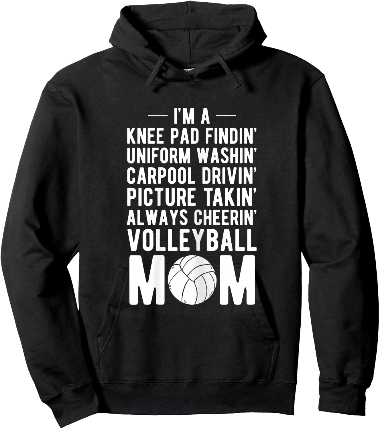 Volleyball Mom Volleyball-Player Volleyball Ball Gift Hoodie - Hoodie | Black