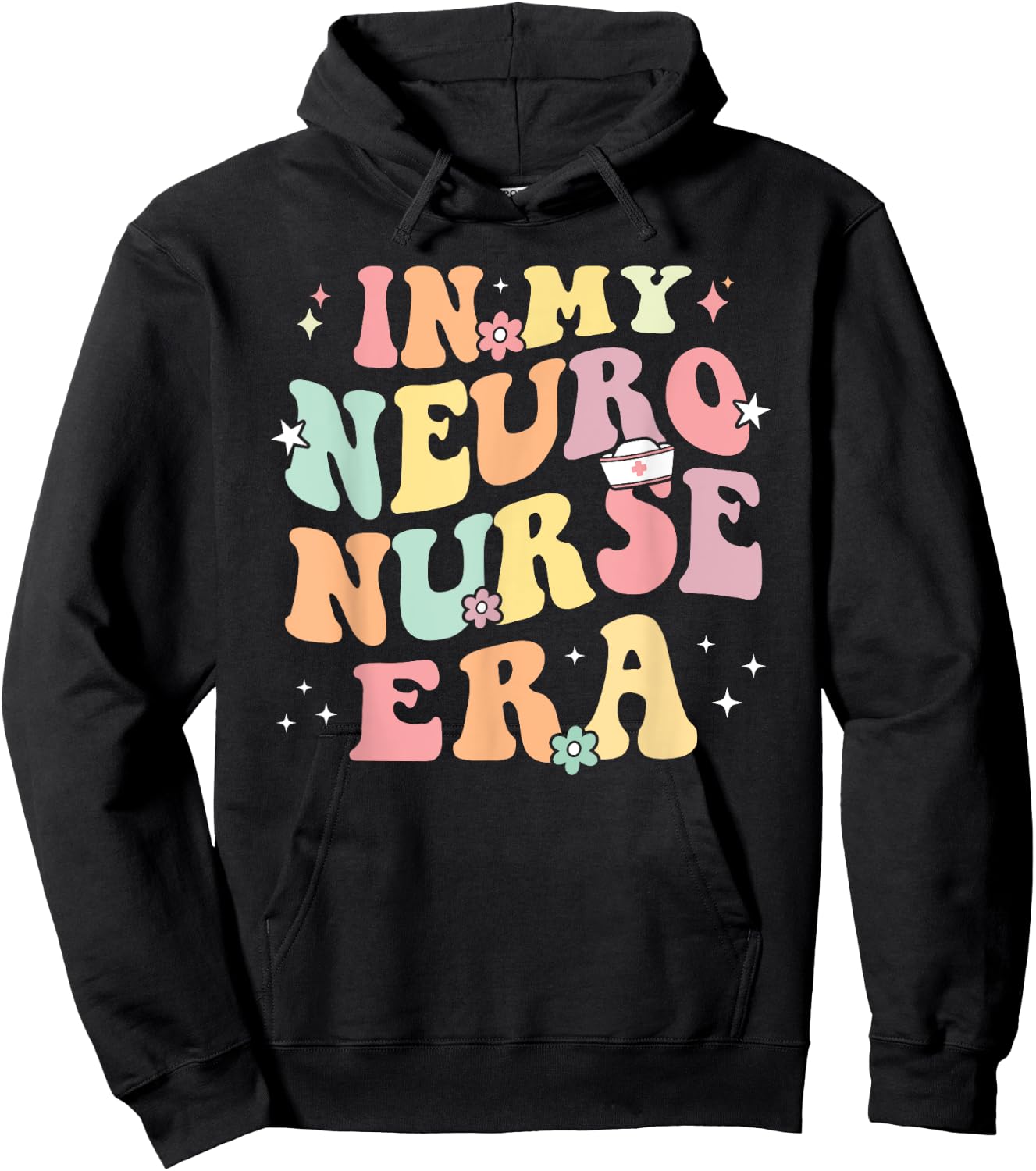 In My Neuro Nurse Era Retro Neuroscience Neurology Nursing Hoodie - Hoodie | Black