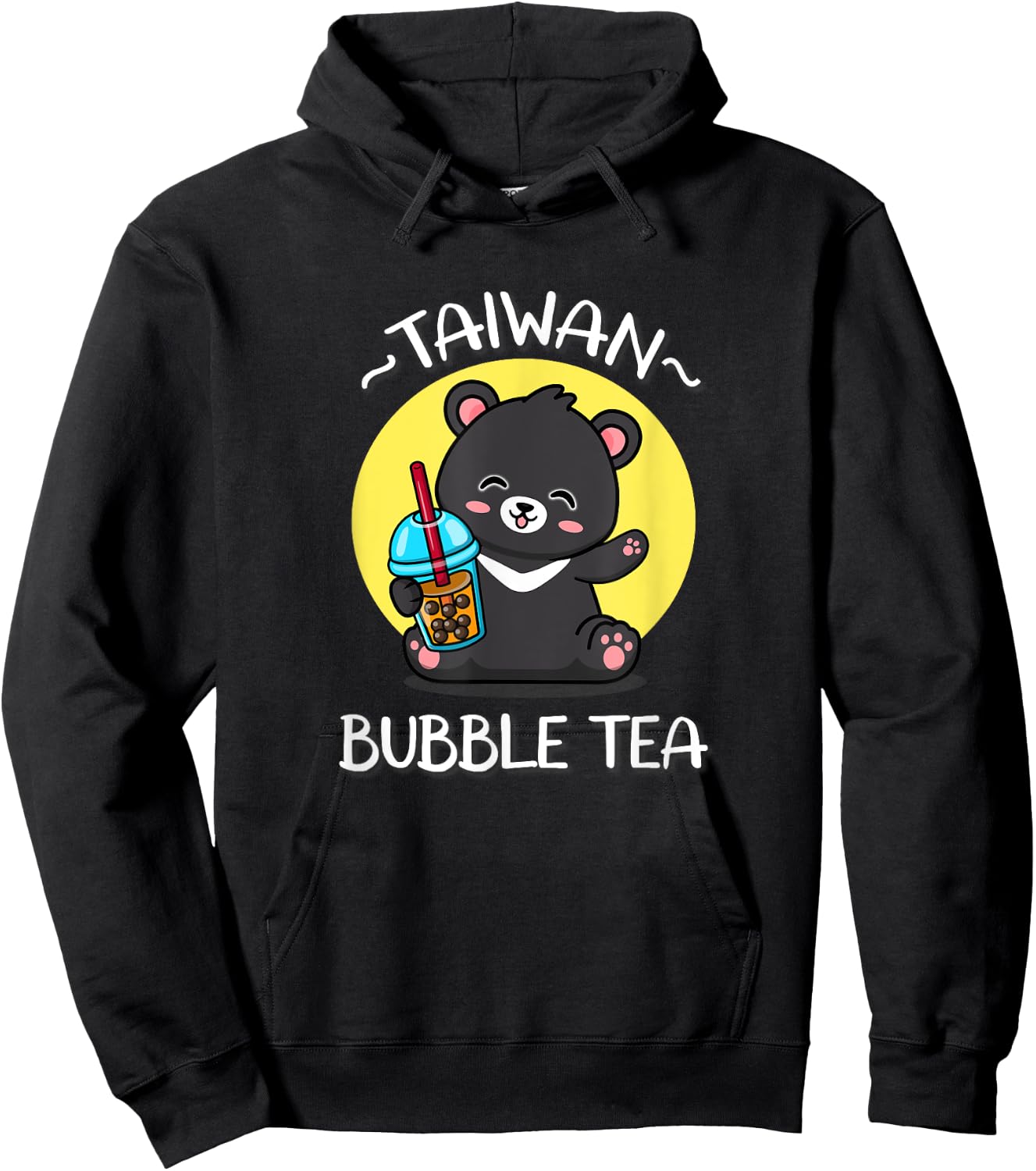 Kawaii Boba Bubble Milk Tea Lover Formosa Bear Taiwan Travel Hoodie - Hoodie | Black