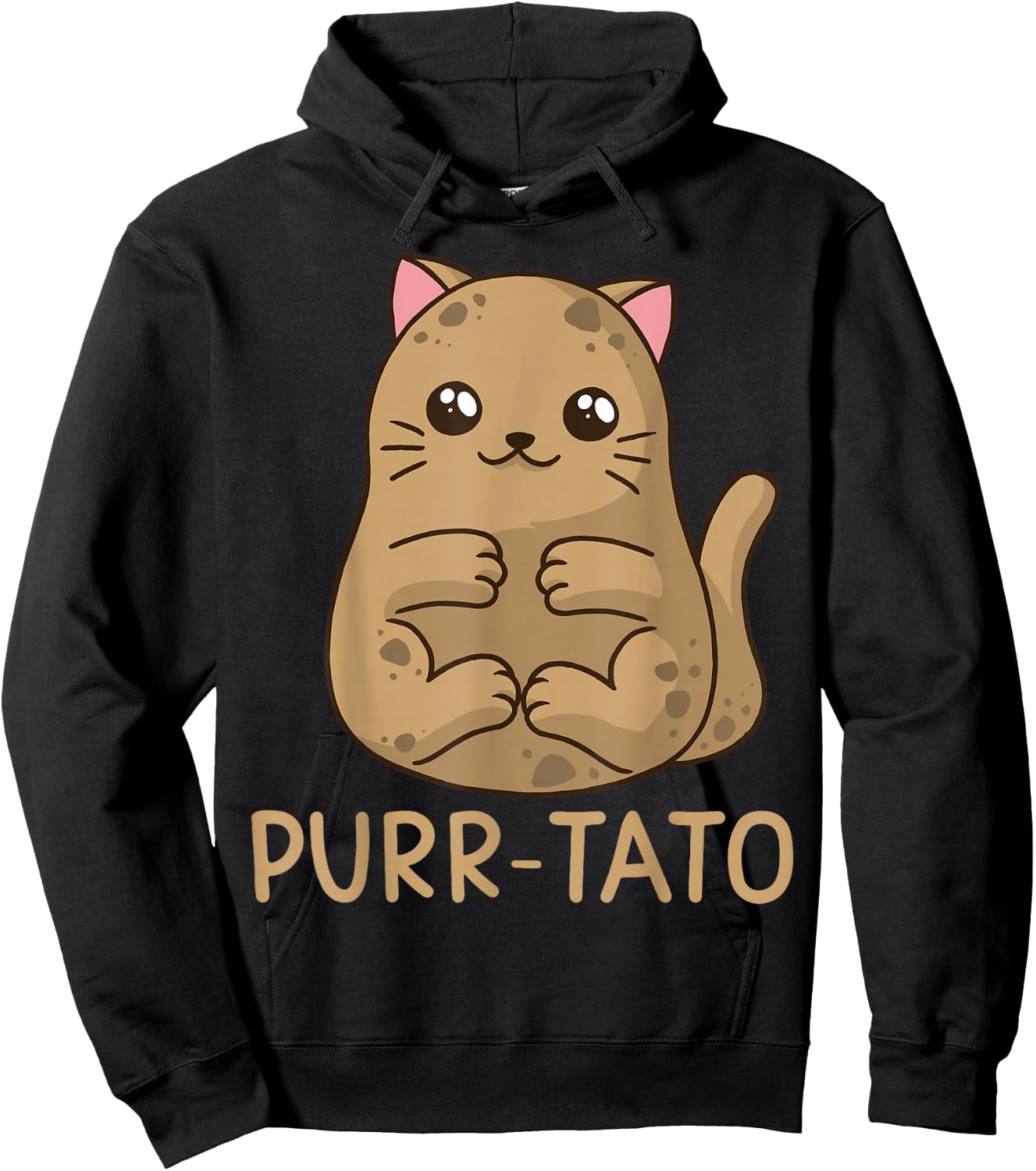 Purrtato Cat Potato Cat Lover Idaho Potatoes Hoodie - Hoodie | Black