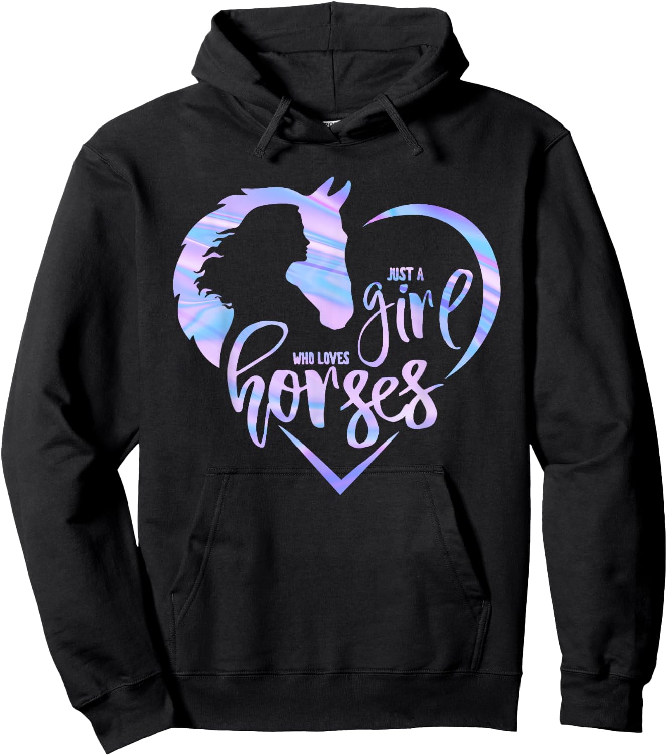 Just A Girl Who Loves Horses Shirt For Horses Lover Hoodie - Hoodie | Black