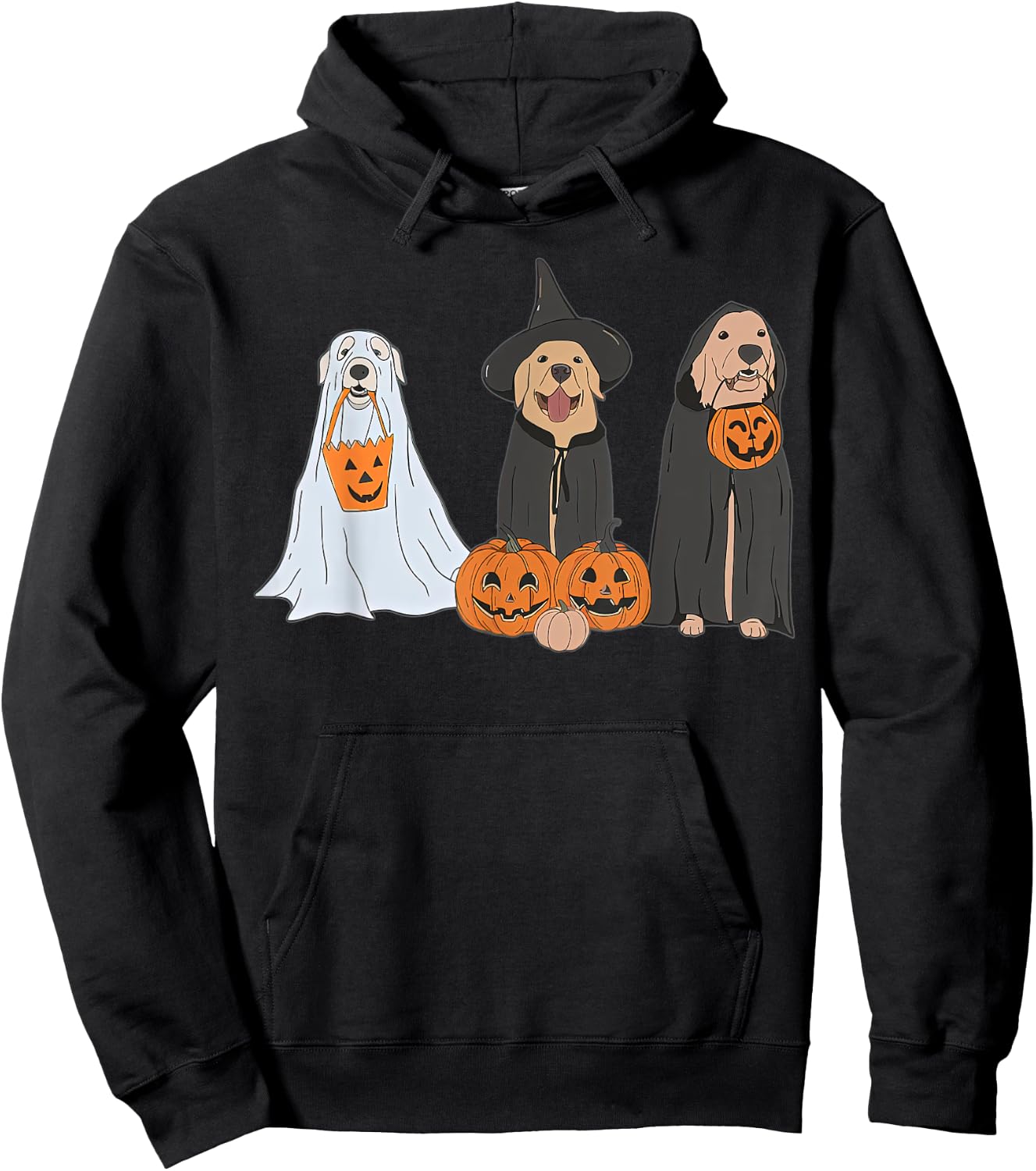 Halloween Labrador Golden Retriever Hoodie - Hoodie | Black