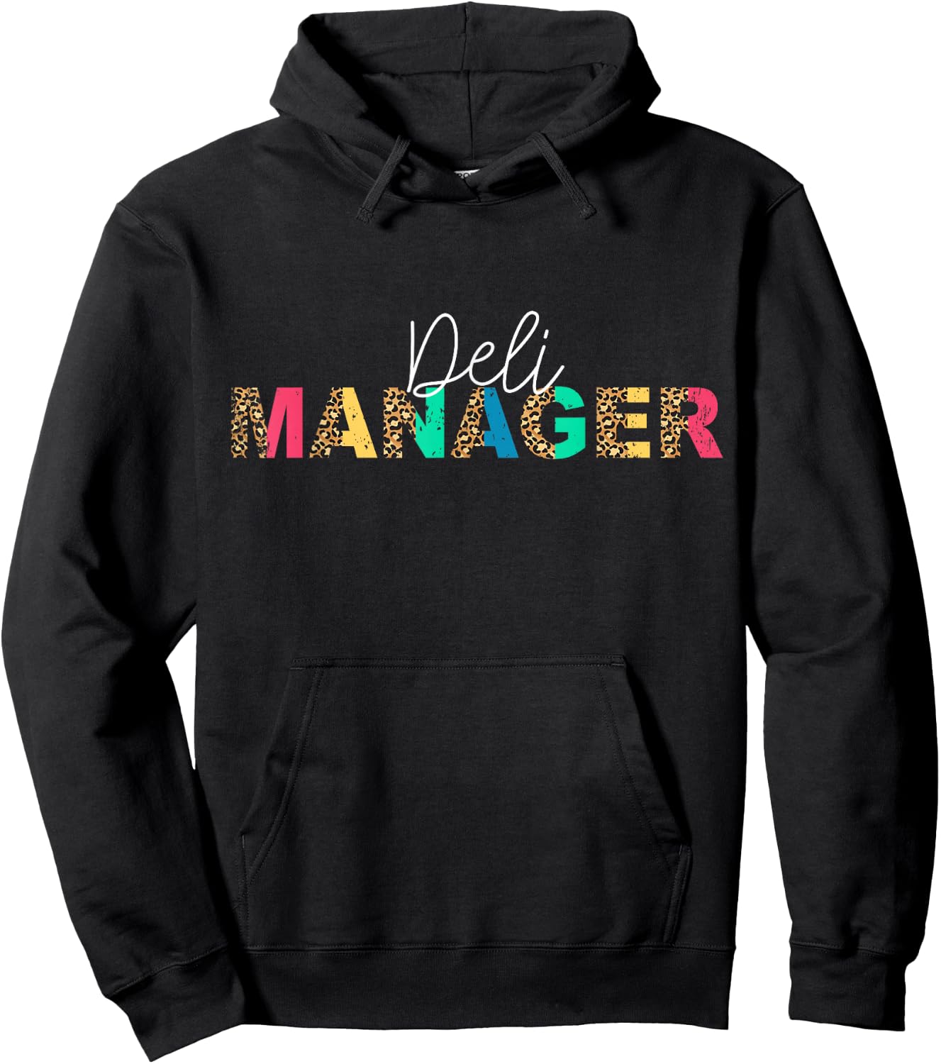 Cute Deli Manager Leopard Hoodie - Hoodie | Black