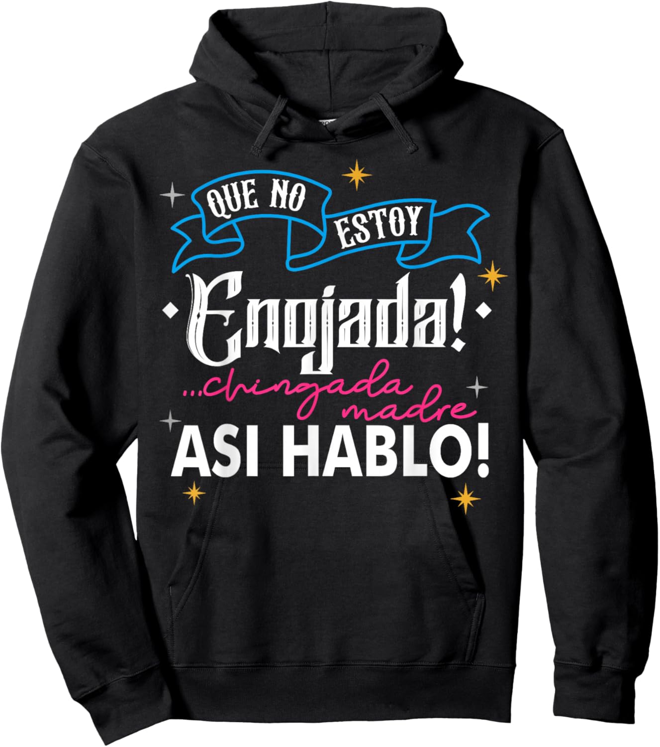 No Estoy Enojada, Asi Es Mi Cara Essential Hoodie - Hoodie | Black