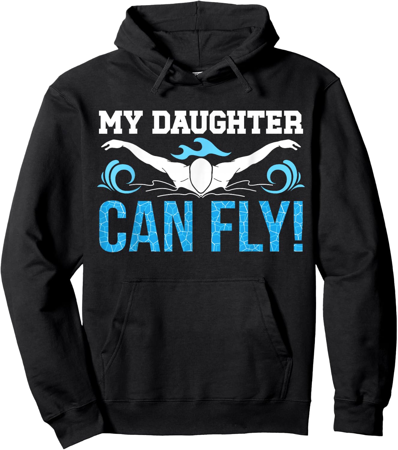 My Daughter Swim Mom Of A Swimmer Mother Swimming Mama Hoodie - Hoodie | Black
