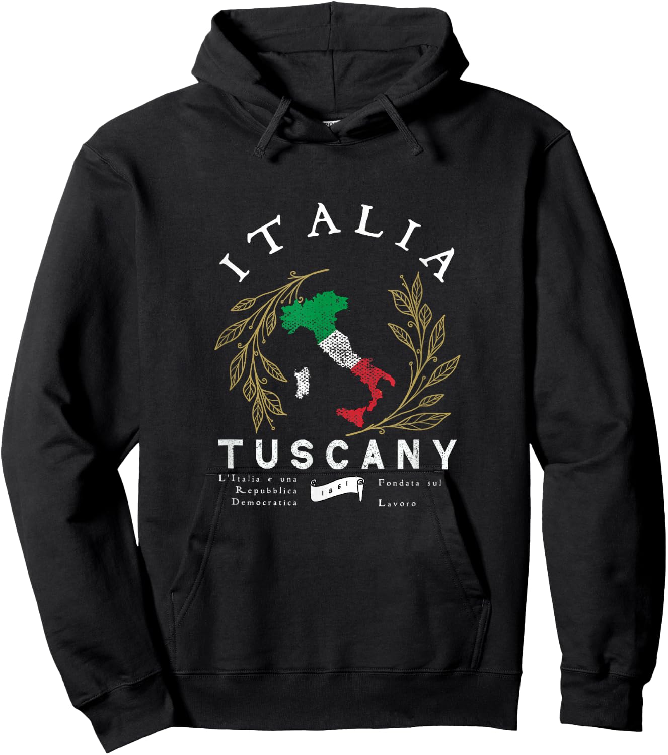 Tuscany Italy Vacation Souvenir Hoodie - Hoodie | Black