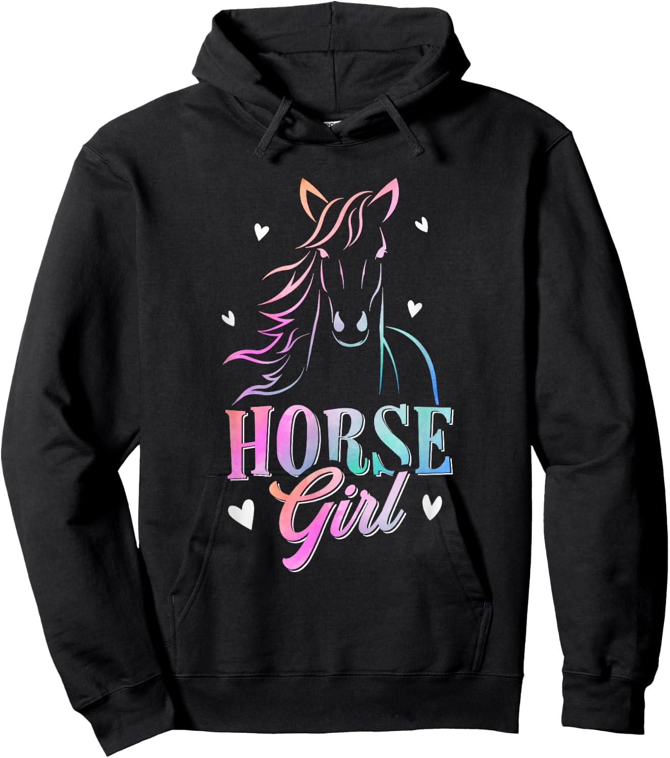 Horse Graphic Women Girls Horseback Riding Horse Lover Hoodie - Hoodie | Black