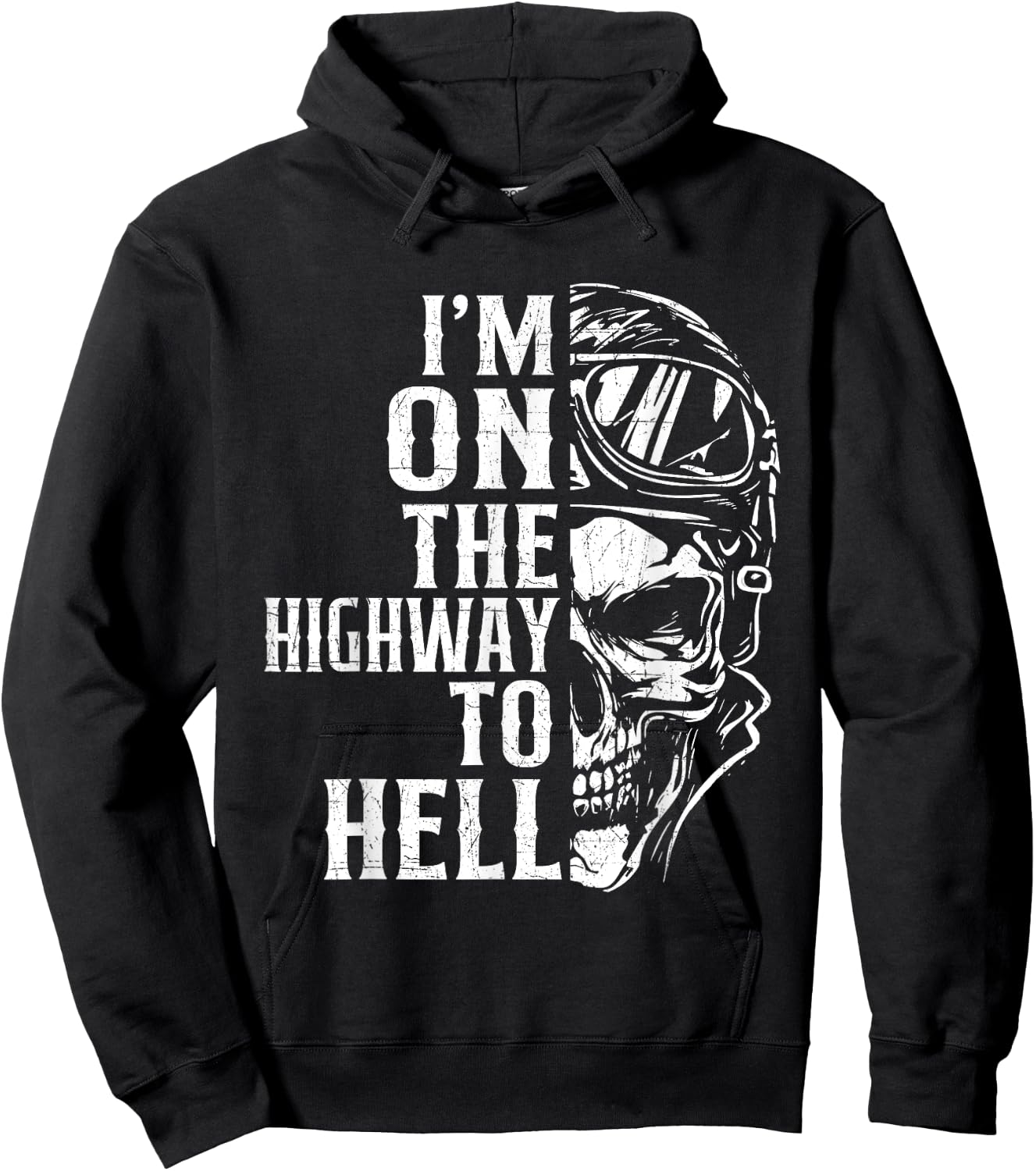 I'm On The Highway To Hell - Biker Motorcycle Motorcycling Hoodie - Hoodie | Black