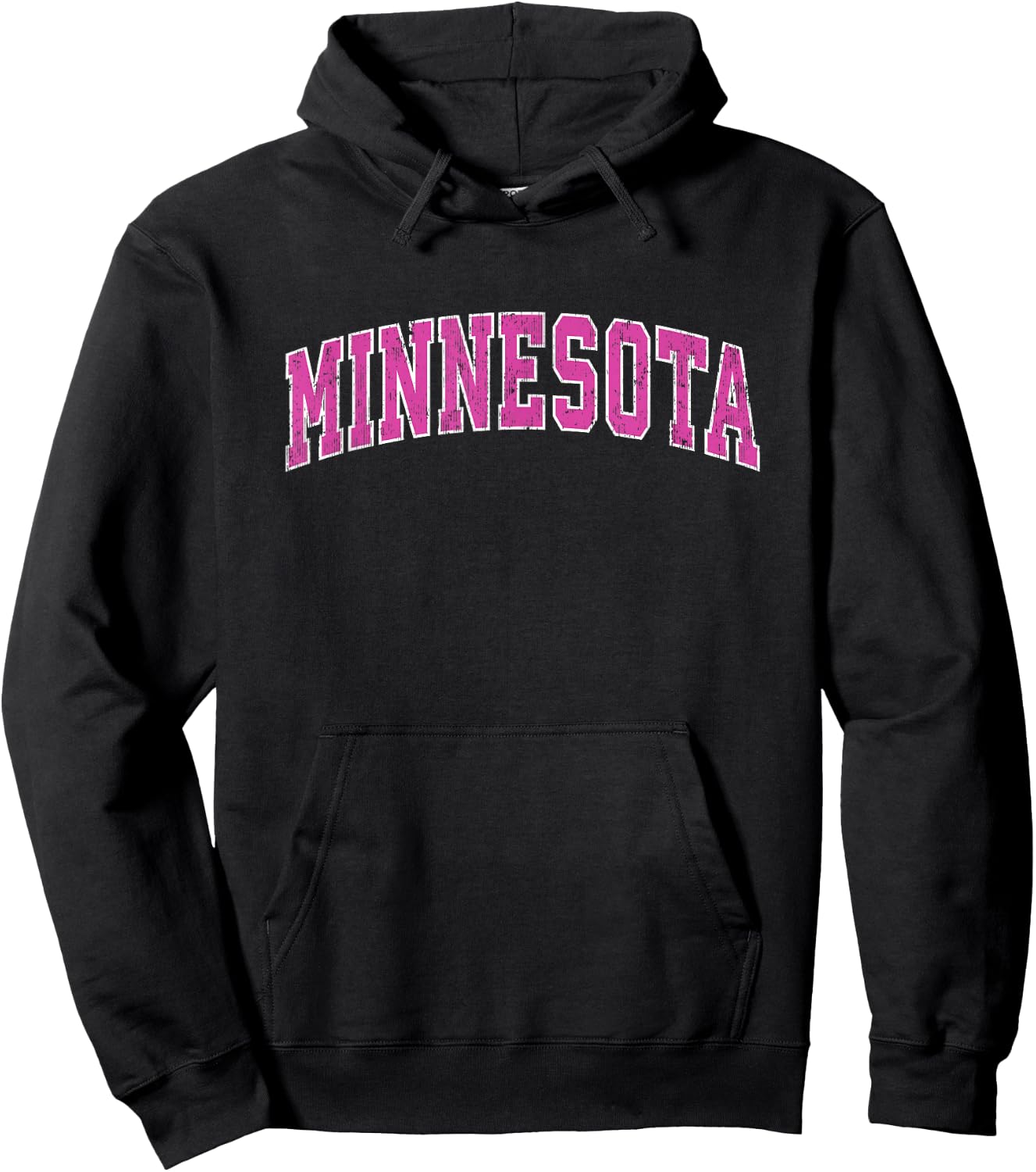 Minnesota MN Vintage Sports Design Pink Design Hoodie - Hoodie | Black