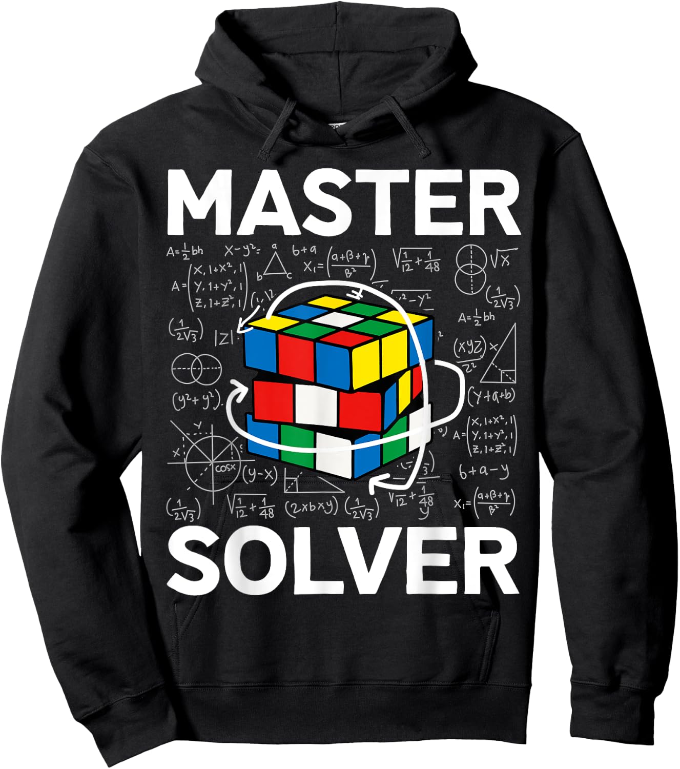 Competitive Puzzle Cube Master Solver Speed Cubing Hoodie - Hoodie | Black