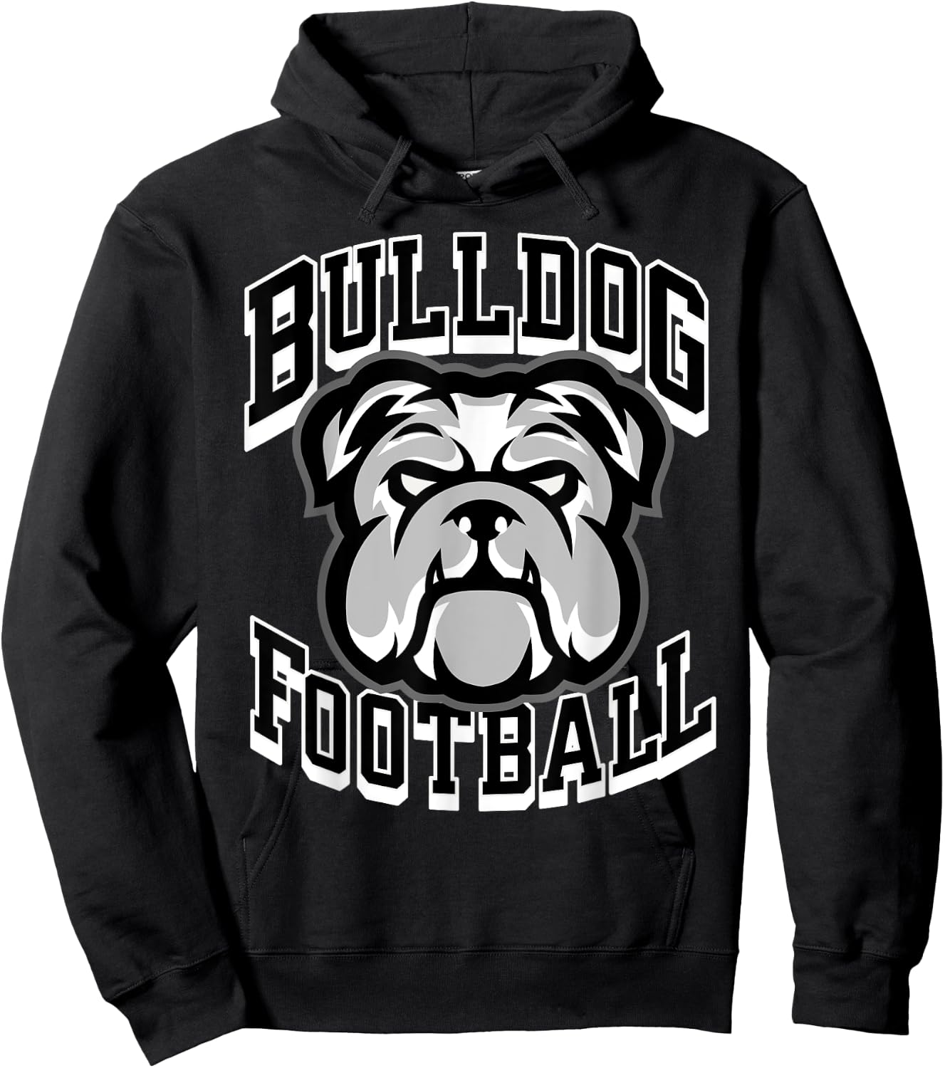Bulldogs Football Game Day Print Mom Dad Black Hoodie - Hoodie | Black