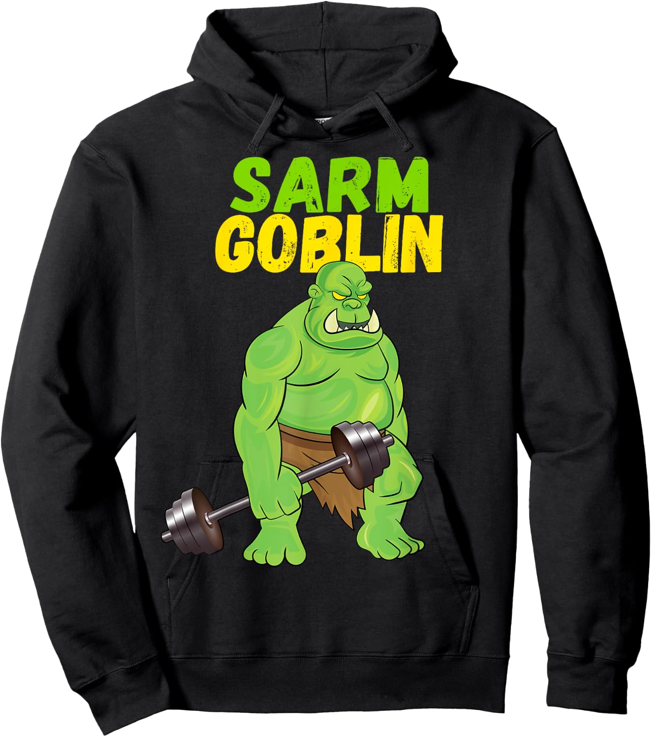 Sarm Goblin Funny Body Building Gym Muscles Workout Hoodie - Hoodie | Black