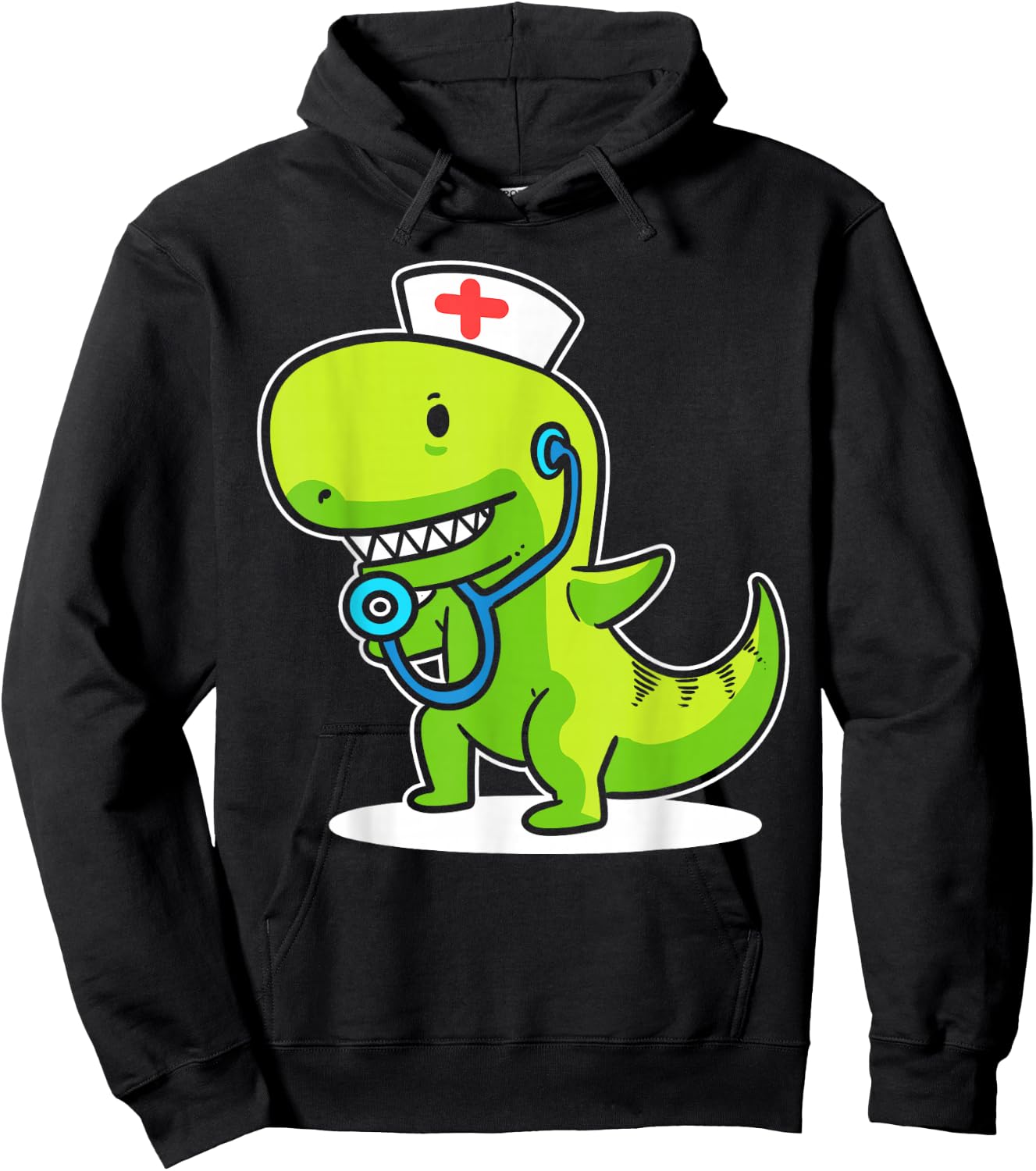 T-rex Nurse Pediatric Nurse Hoodie - Hoodie | Black